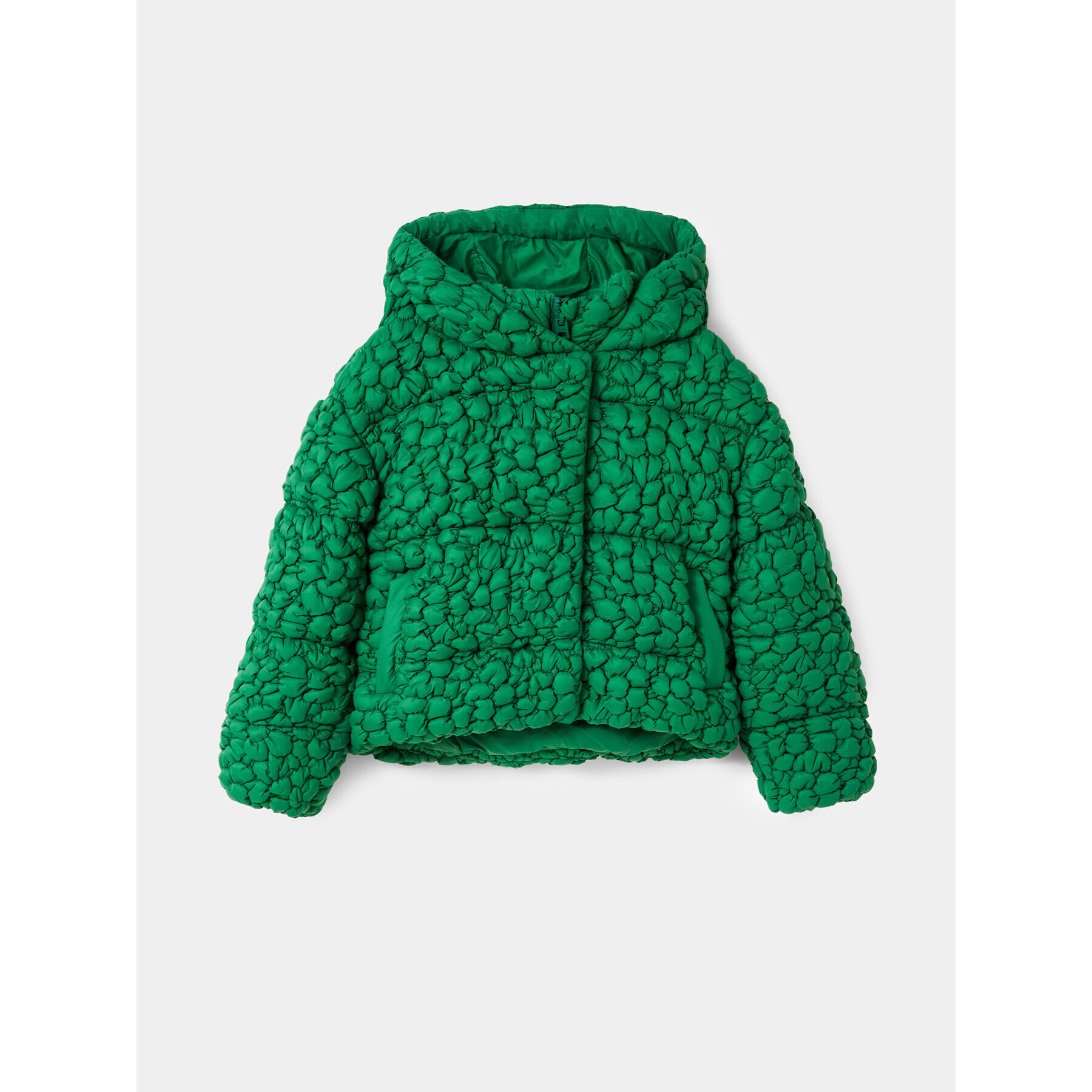 Desigual Пухено яке 23WGEW04 Зелен Regular Fit - Pepit.bg