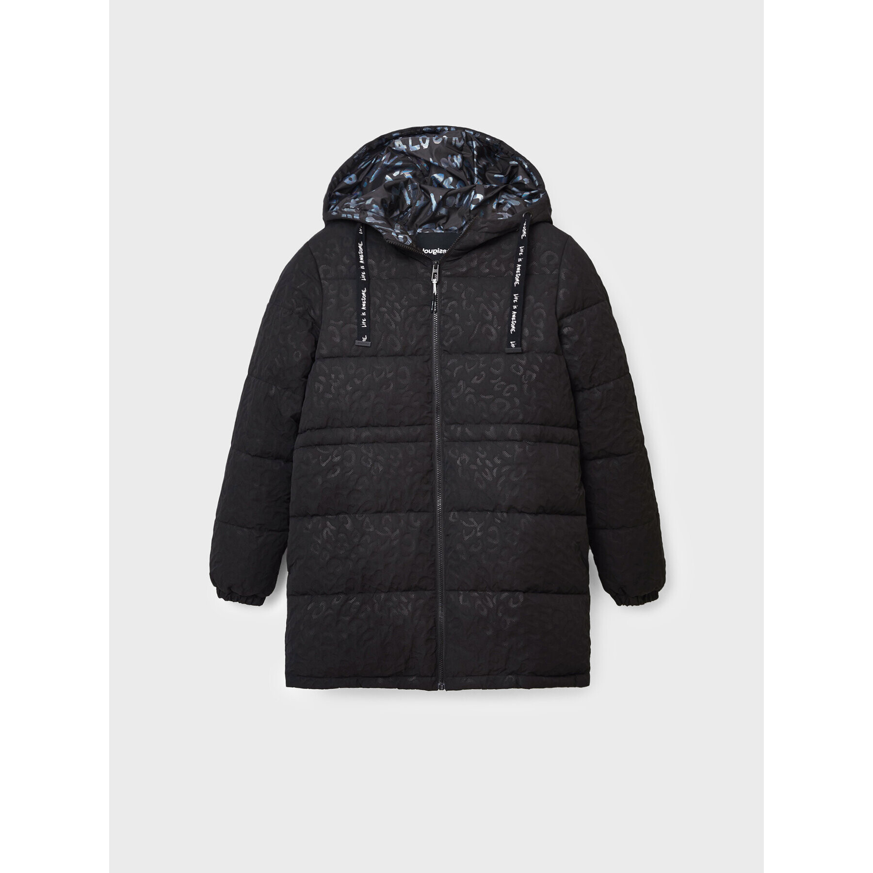 Desigual Пухено яке Kalmar 22WWEW43 Черен Regular Fit - Pepit.bg