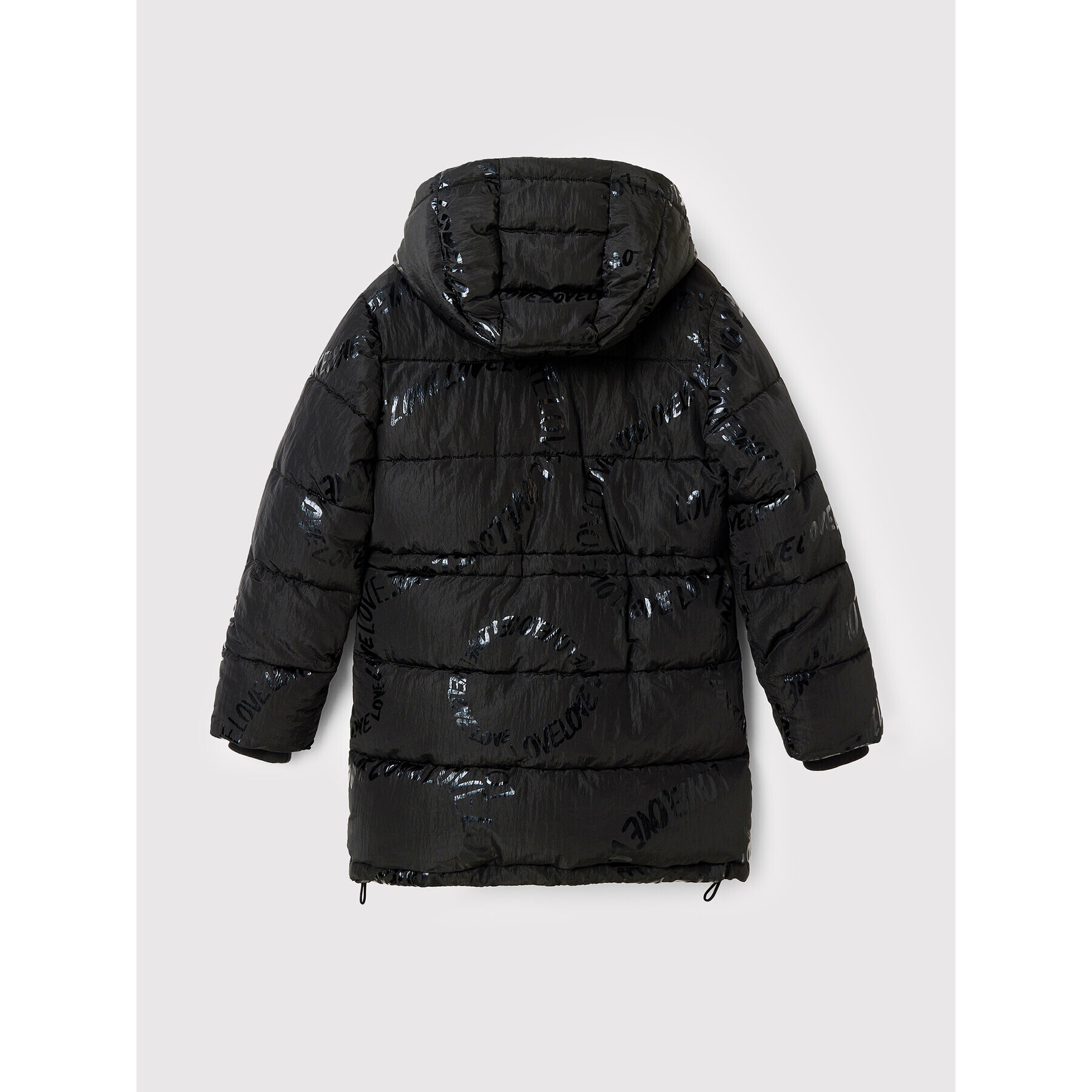 Desigual Пухено яке Letters 22WGEW12 Черен Regular Fit - Pepit.bg