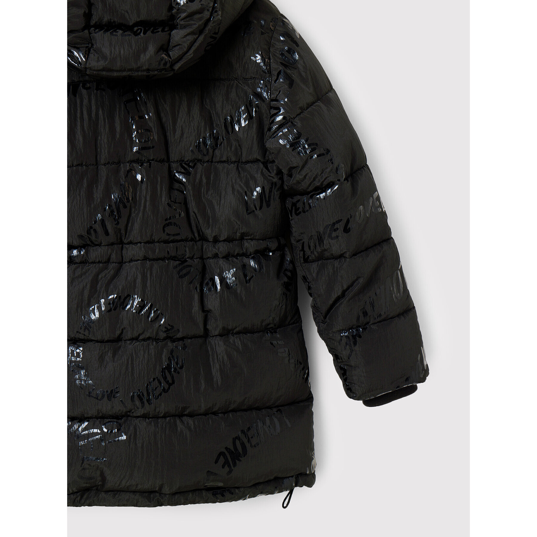 Desigual Пухено яке Letters 22WGEW12 Черен Regular Fit - Pepit.bg