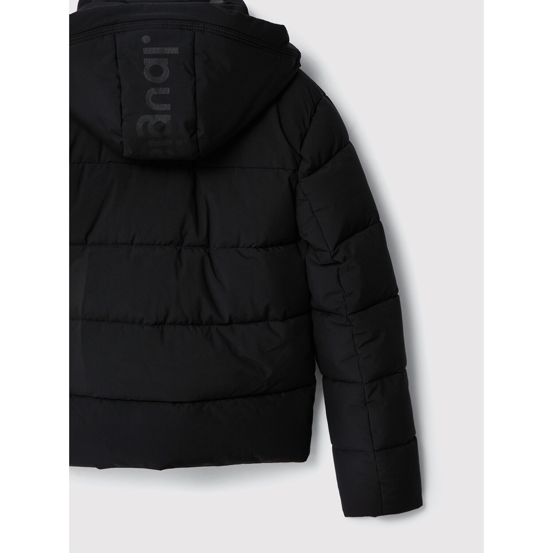 Desigual Пухено яке Pizza 22WBEW01 Черен Regular Fit - Pepit.bg