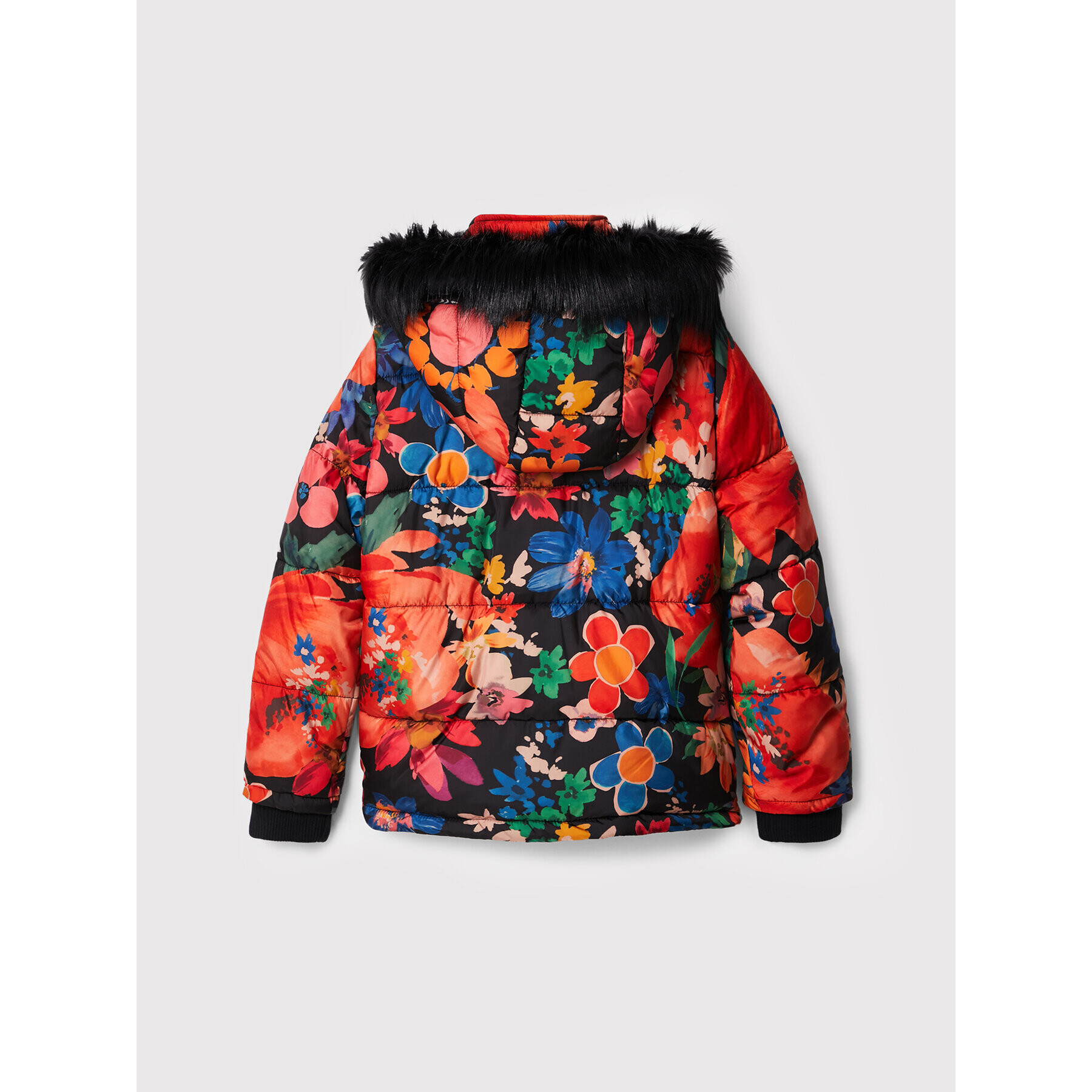 Desigual Пухено яке Rose 22WGEW15 Червен Regular Fit - Pepit.bg