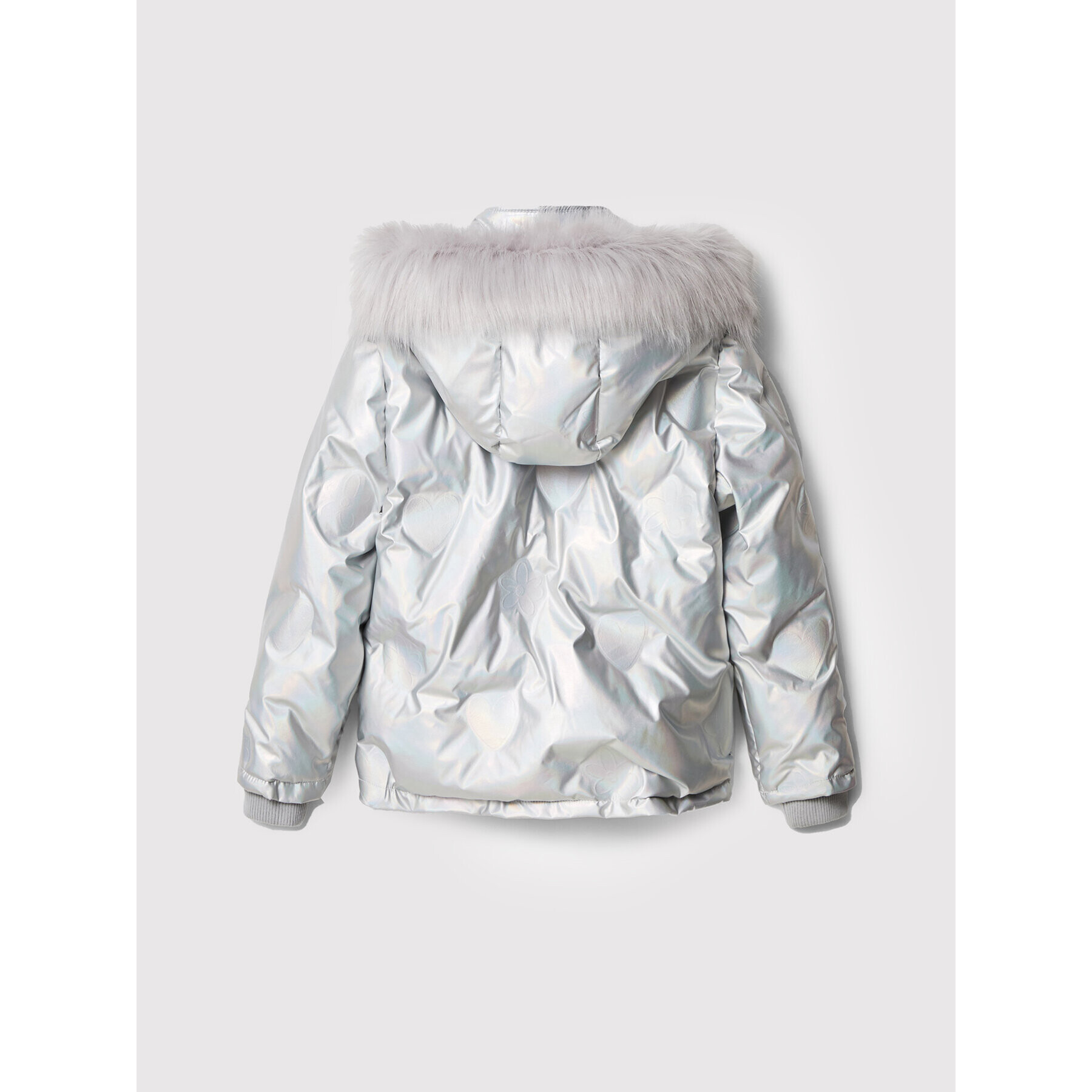 Desigual Пухено яке Tierra 22WGEW03 Сребрист Regular Fit - Pepit.bg