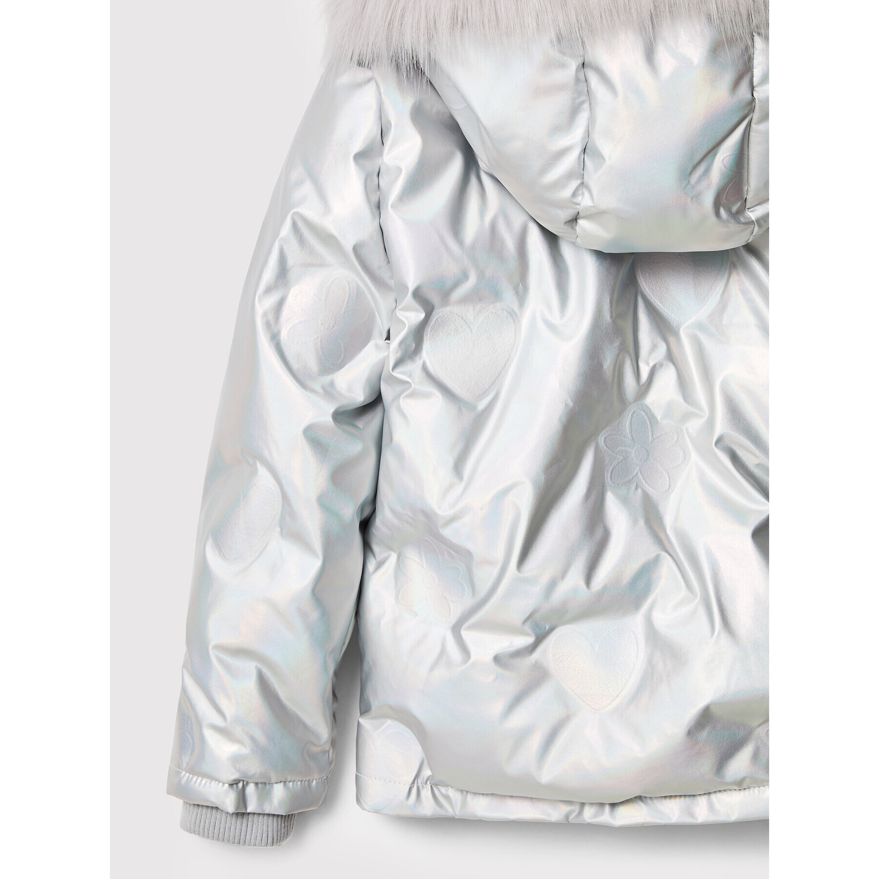 Desigual Пухено яке Tierra 22WGEW03 Сребрист Regular Fit - Pepit.bg