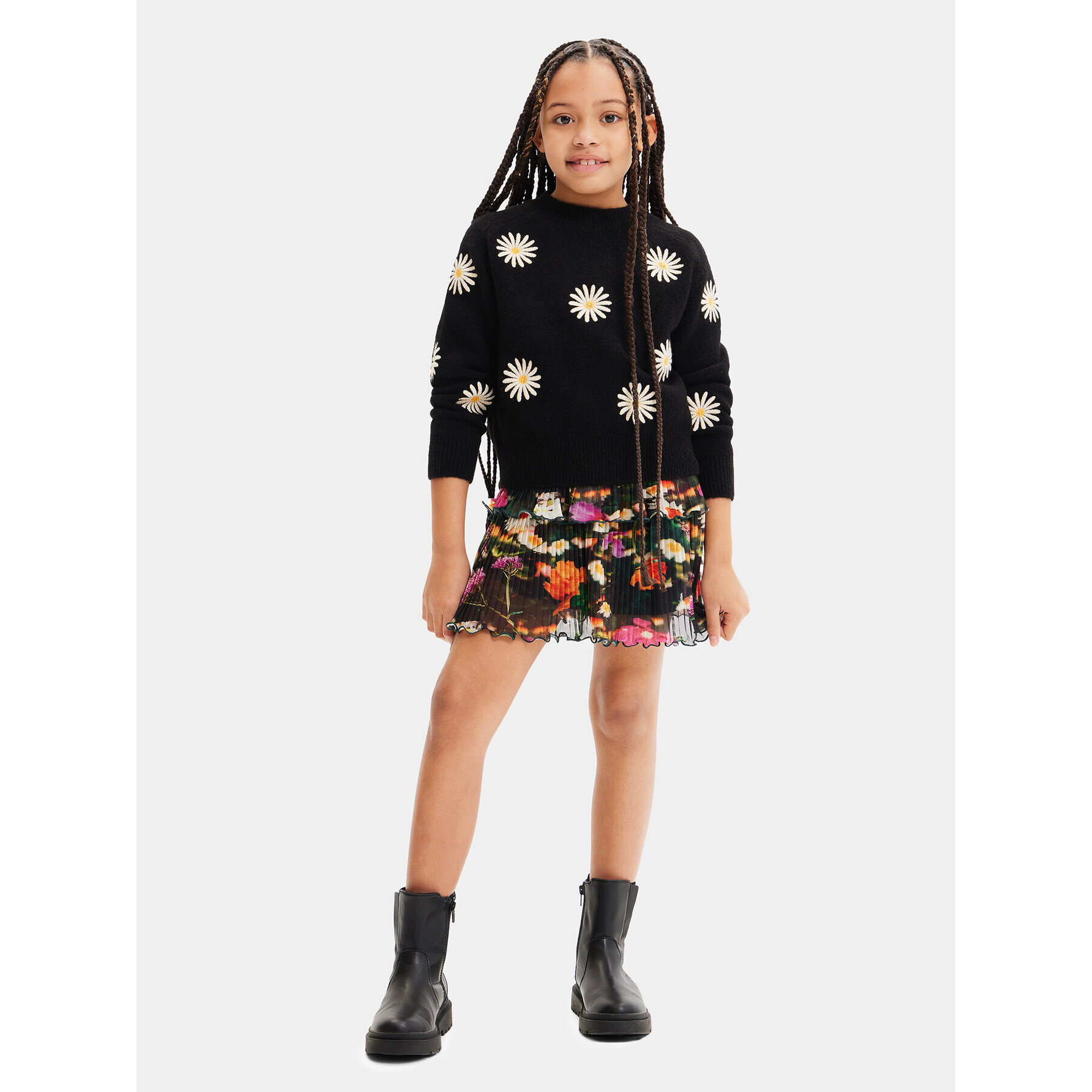 Desigual Пуловер 23WGJF01 Черен Regular Fit - Pepit.bg