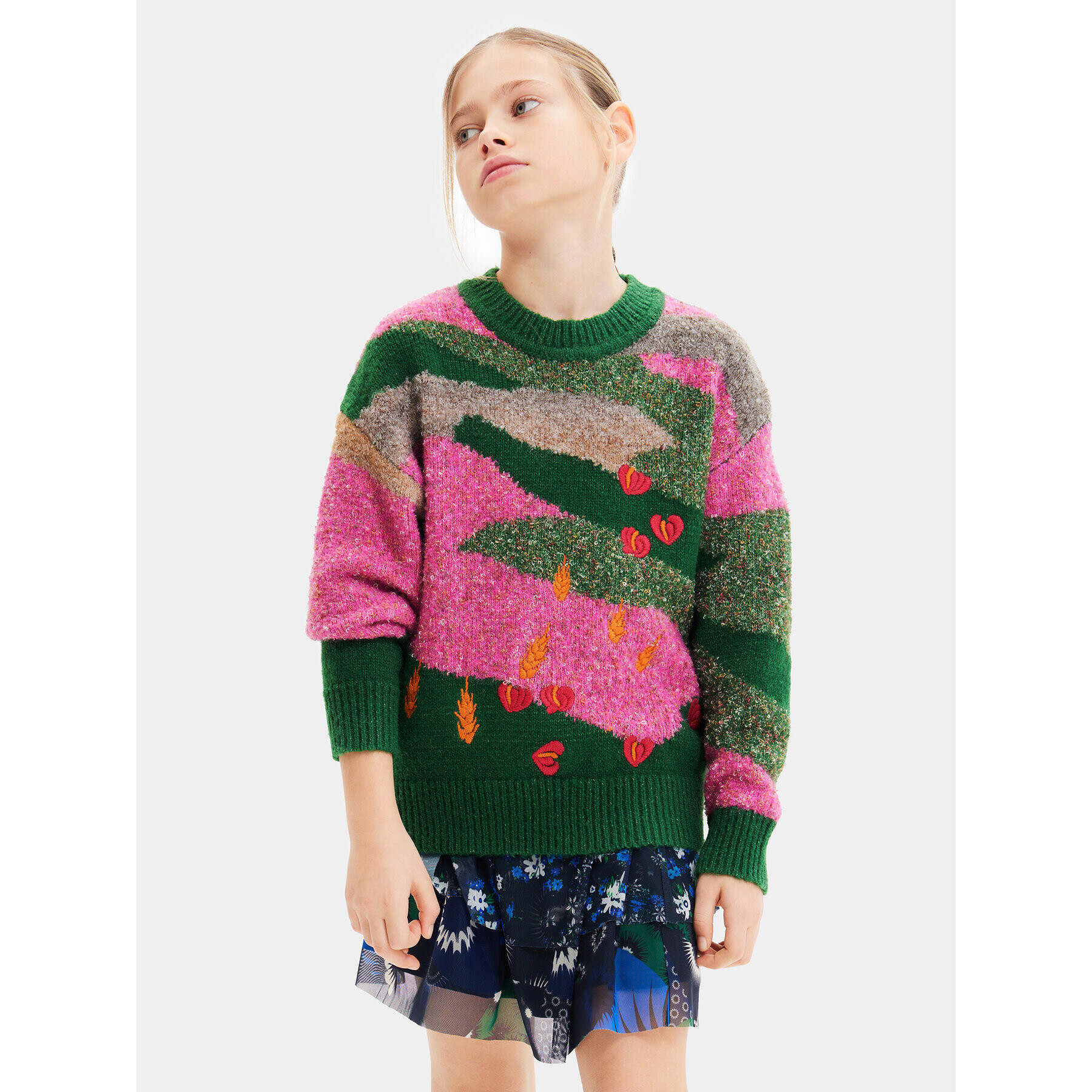 Desigual Пуловер 23WGJF05 Цветен Regular Fit - Pepit.bg