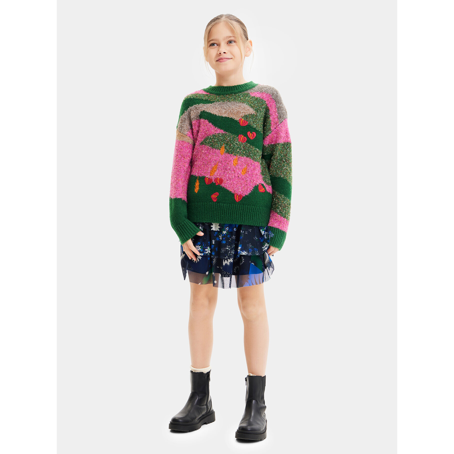 Desigual Пуловер 23WGJF05 Цветен Regular Fit - Pepit.bg