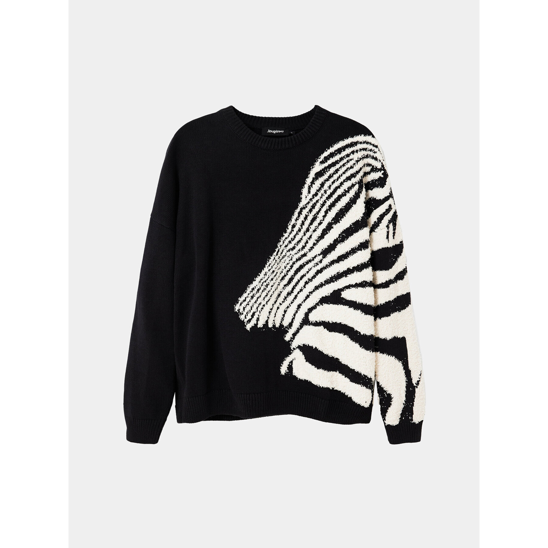 Desigual Пуловер 23WWJF10 Черен Loose Fit - Pepit.bg