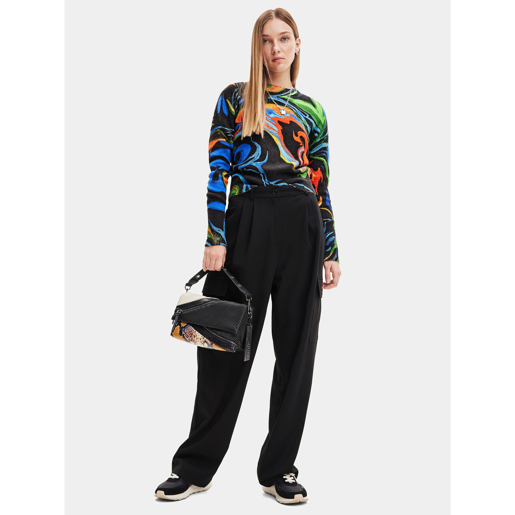 Desigual Пуловер 23WWJF12 Цветен Regular Fit - Pepit.bg