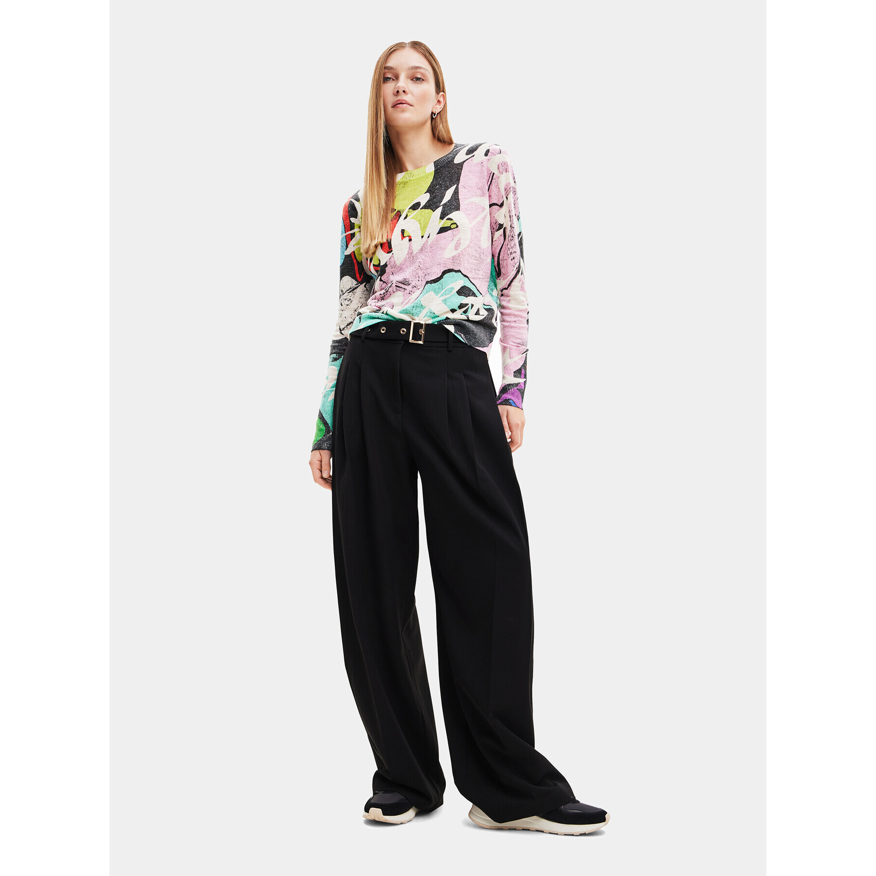 Desigual Пуловер 23WWJF13 Цветен Regular Fit - Pepit.bg