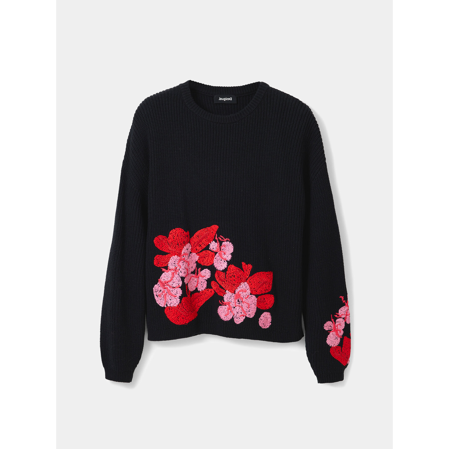 Desigual Пуловер 23WWJF32 Черен Regular Fit - Pepit.bg