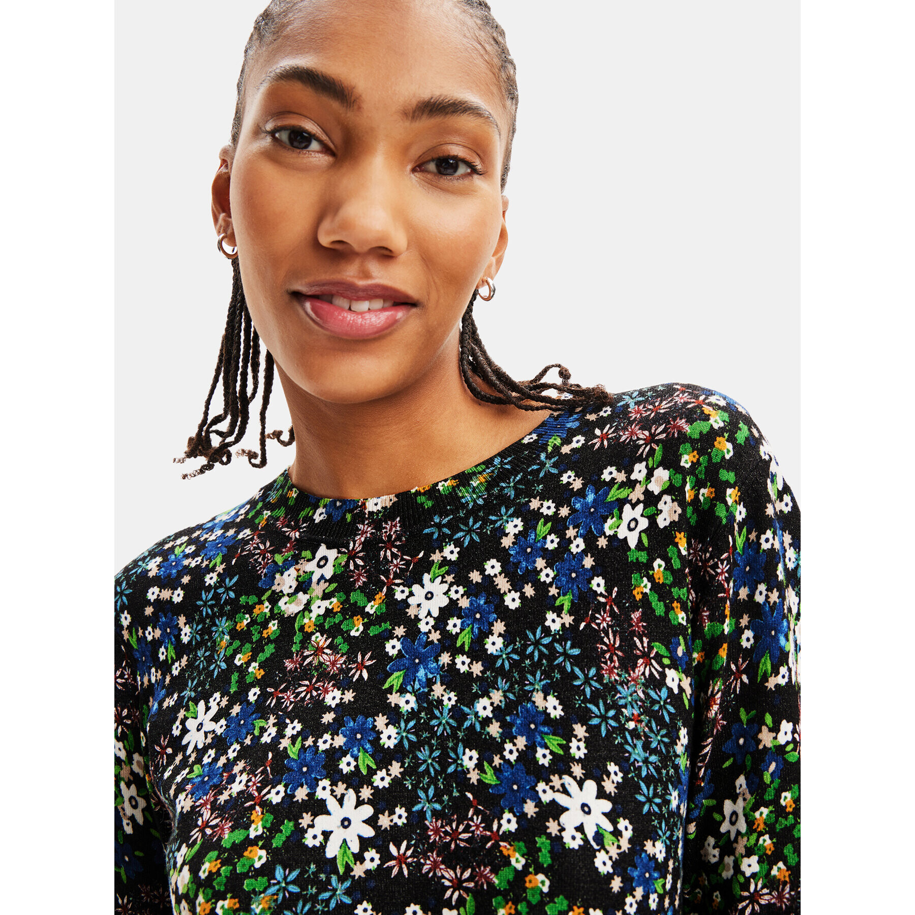 Desigual Пуловер 23WWJF33 Черен Slim Fit - Pepit.bg
