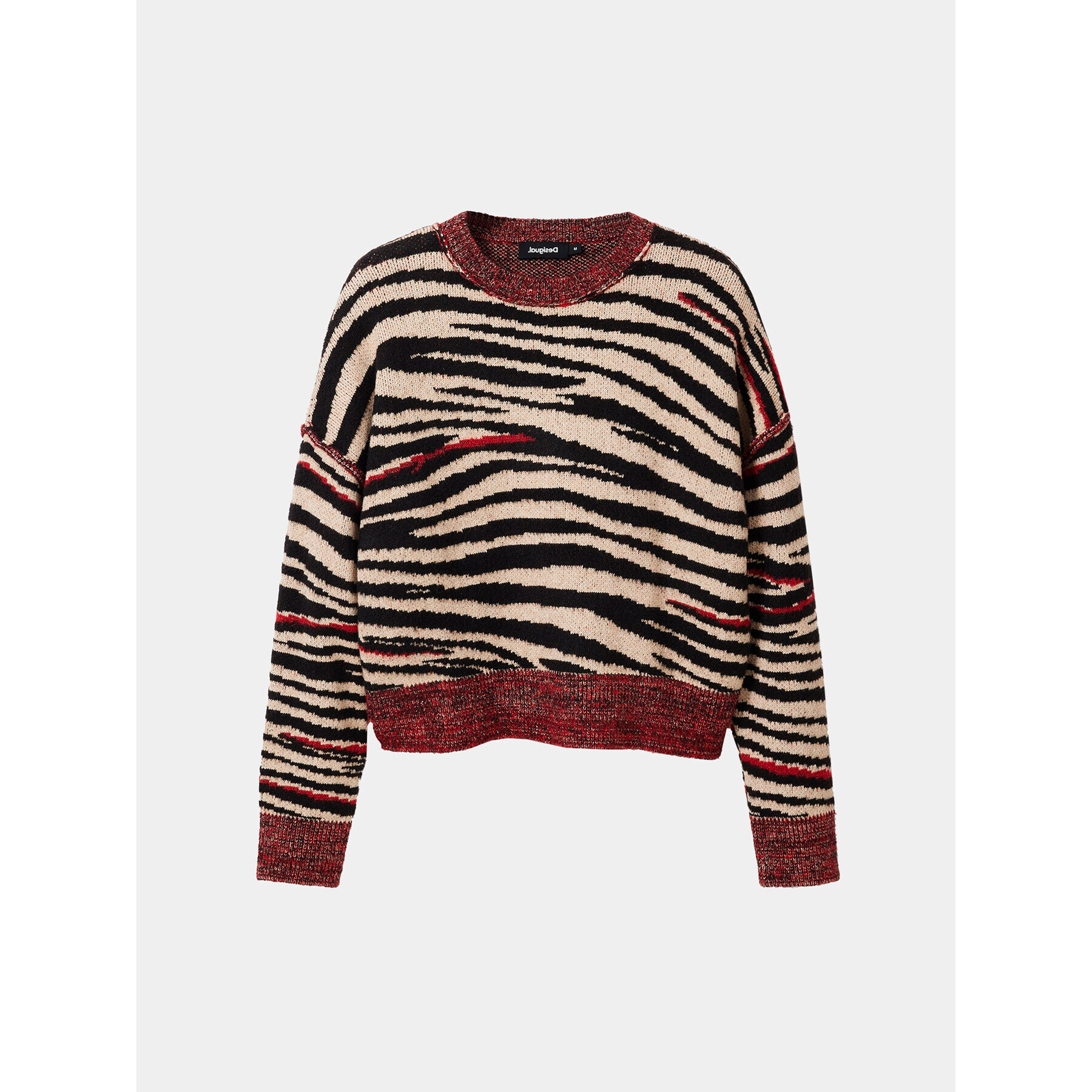 Desigual Пуловер 23WWJF35 Кафяв Loose Fit - Pepit.bg
