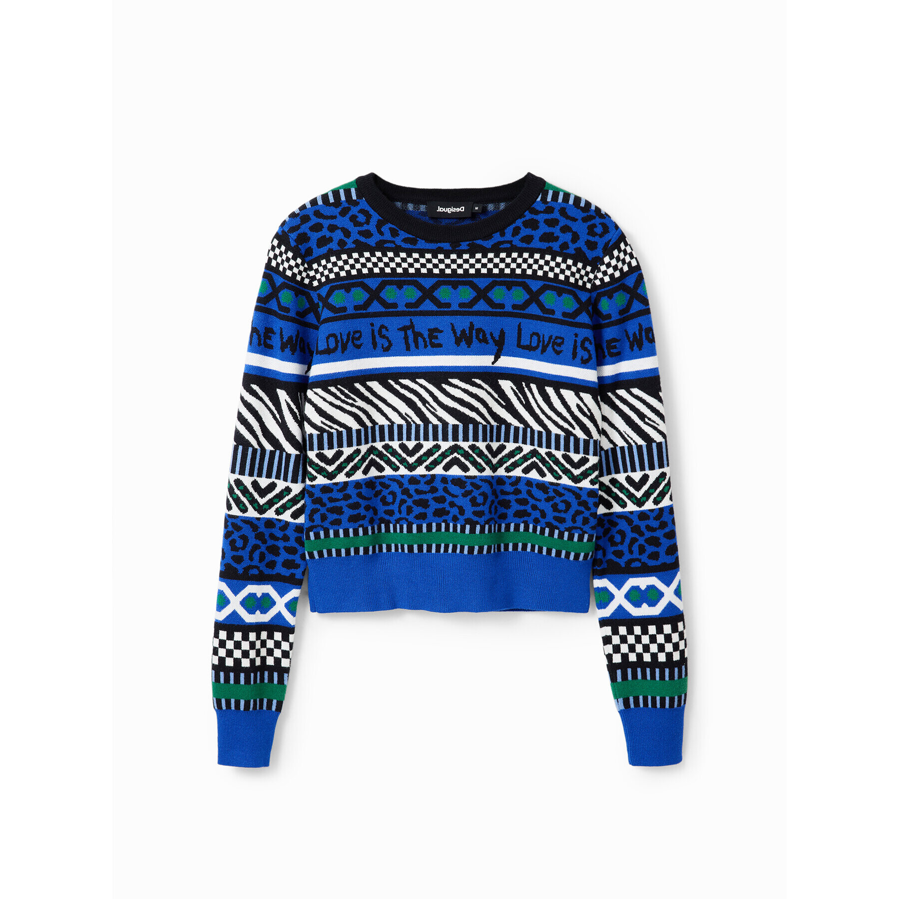 Desigual Пуловер 23WWJF48 Син Slim Fit - Pepit.bg
