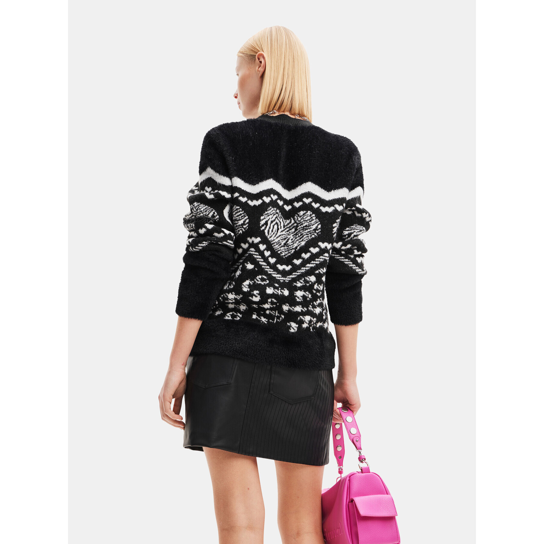 Desigual Пуловер 23WWJF56 Черен Regular Fit - Pepit.bg