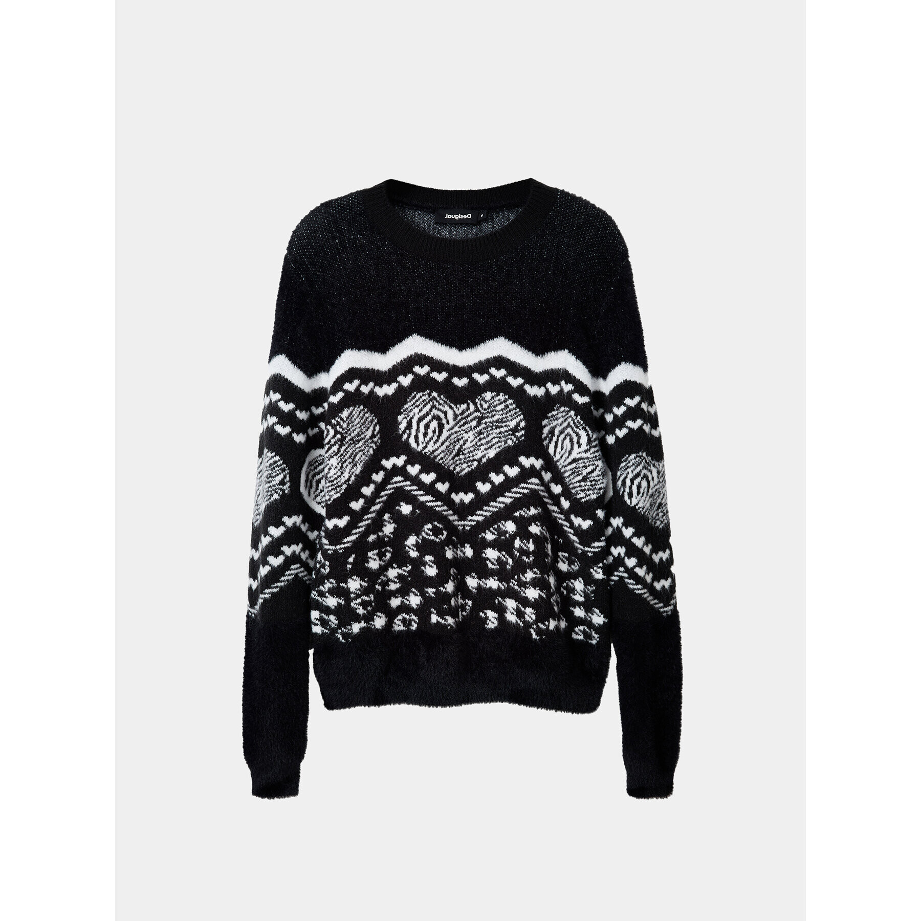 Desigual Пуловер 23WWJF56 Черен Regular Fit - Pepit.bg