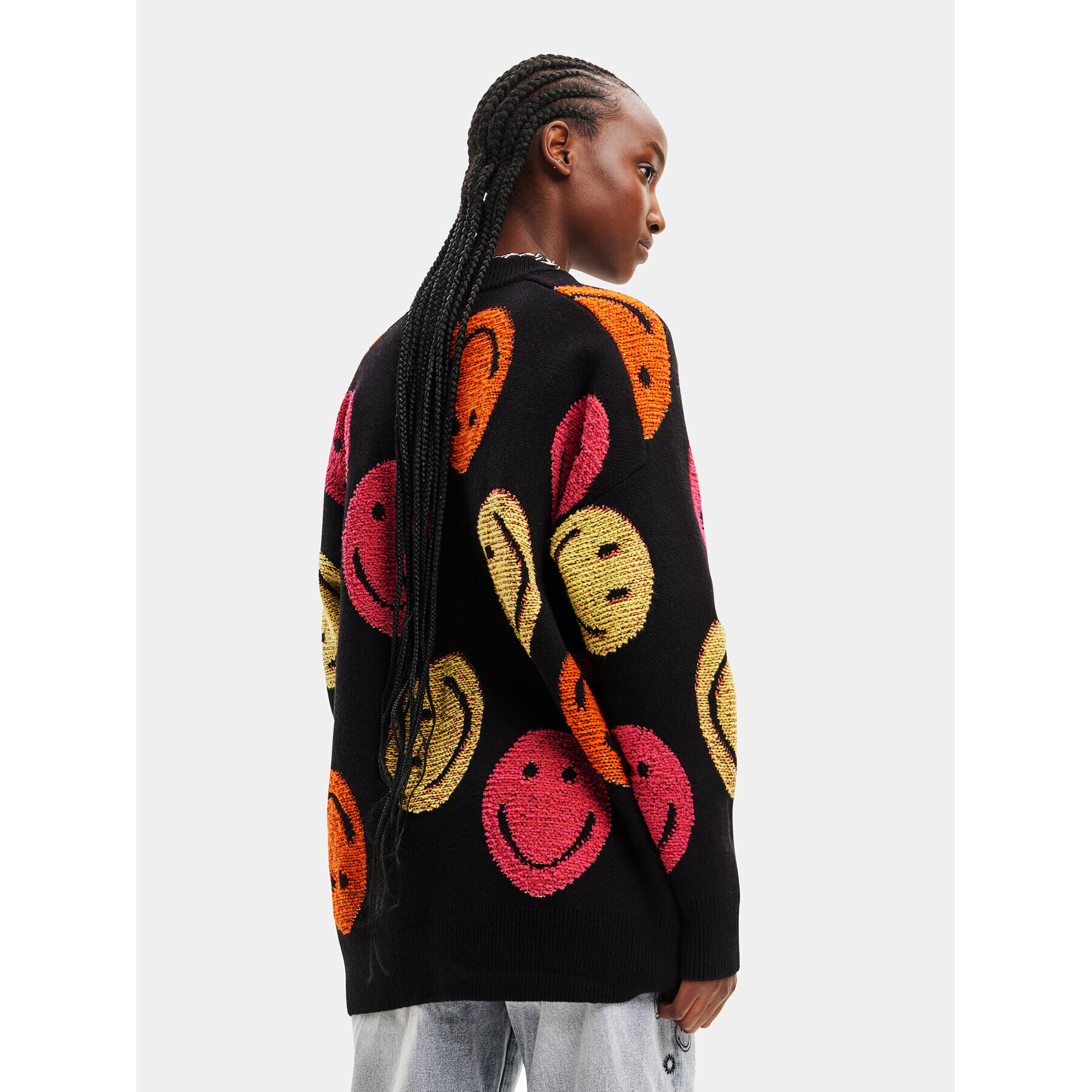 Desigual Пуловер 23WWJF86 Черен Oversize - Pepit.bg