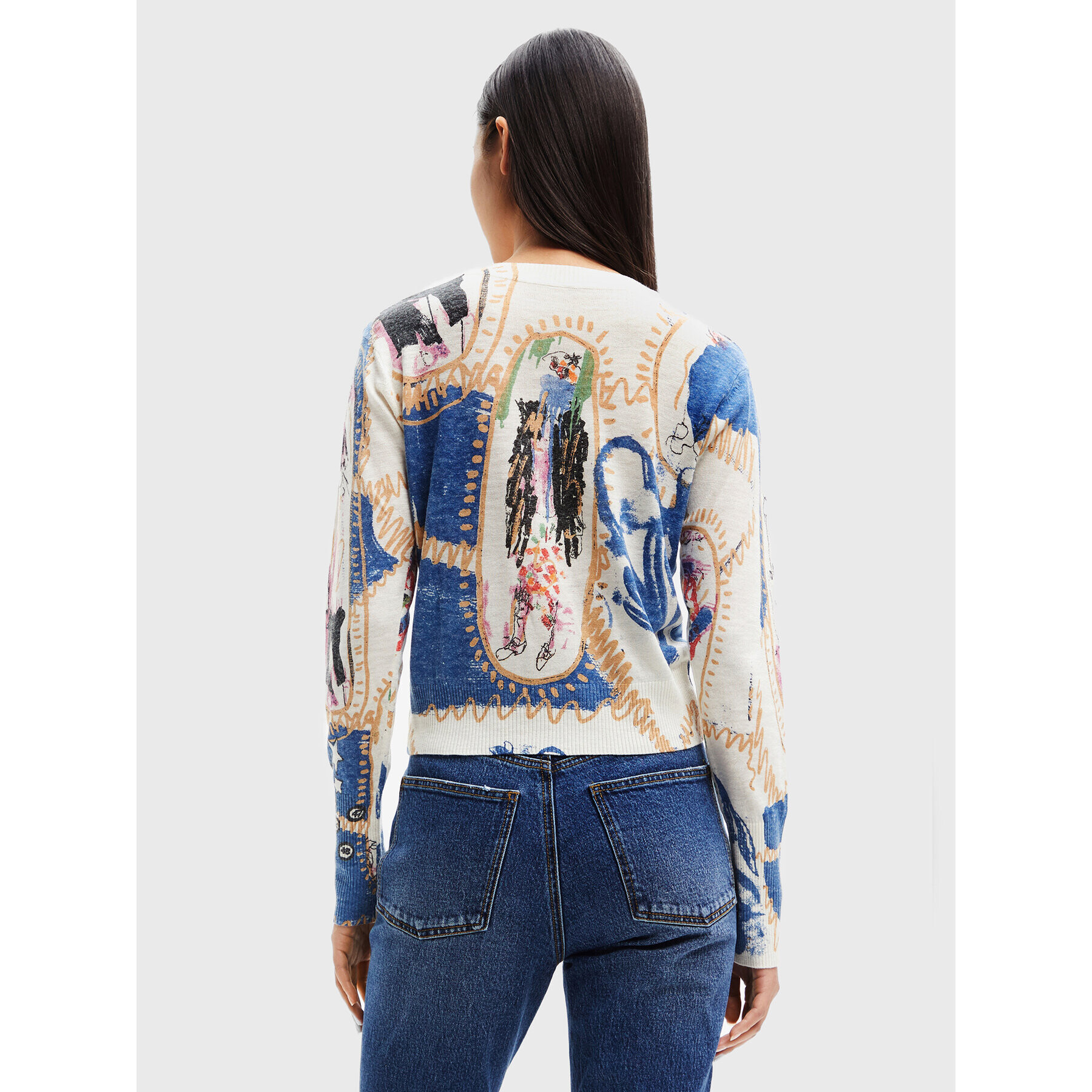 Desigual Пуловер Ayala 22WWJFAM Цветен Regular Fit - Pepit.bg