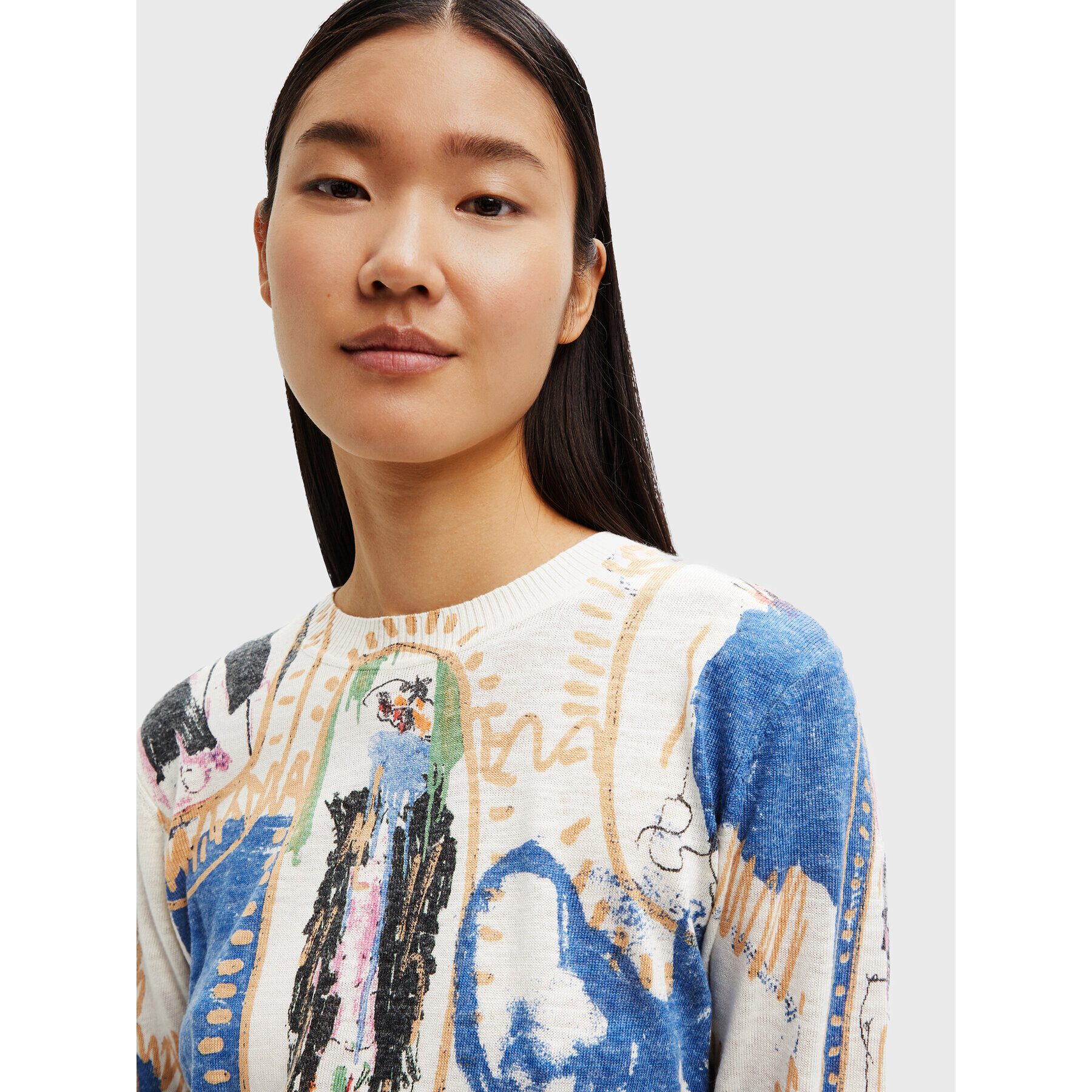 Desigual Пуловер Ayala 22WWJFAM Цветен Regular Fit - Pepit.bg