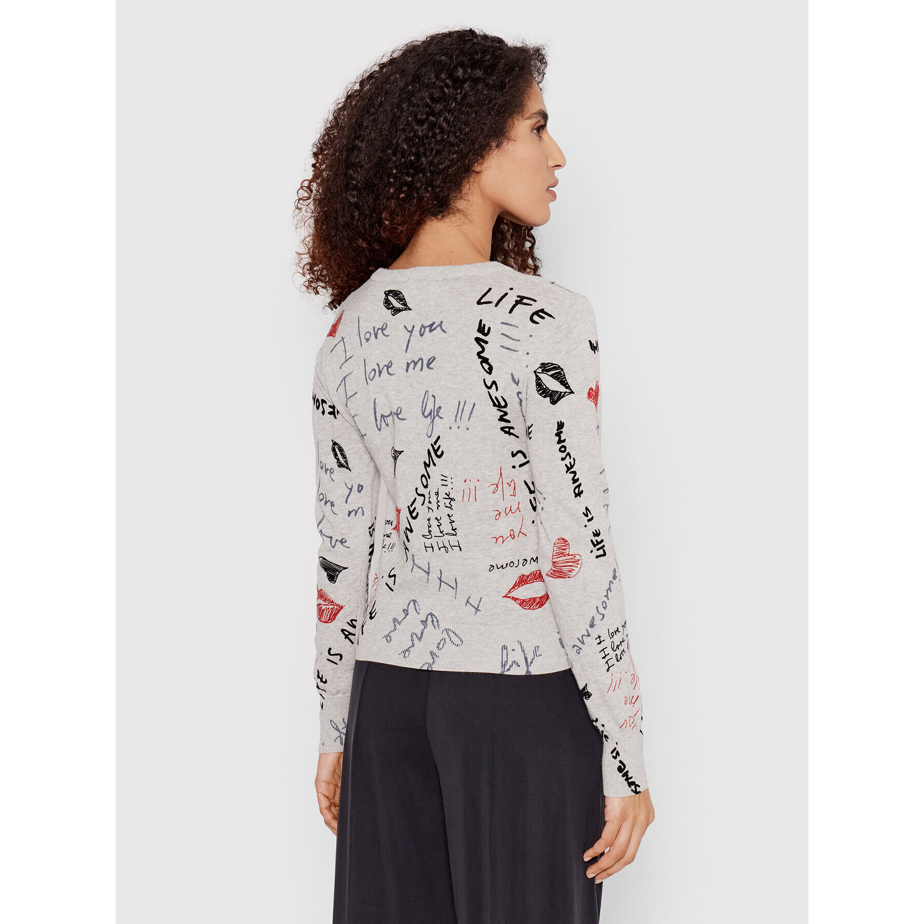 Desigual Пуловер Butset 22SWJF57 Сив Regular Fit - Pepit.bg