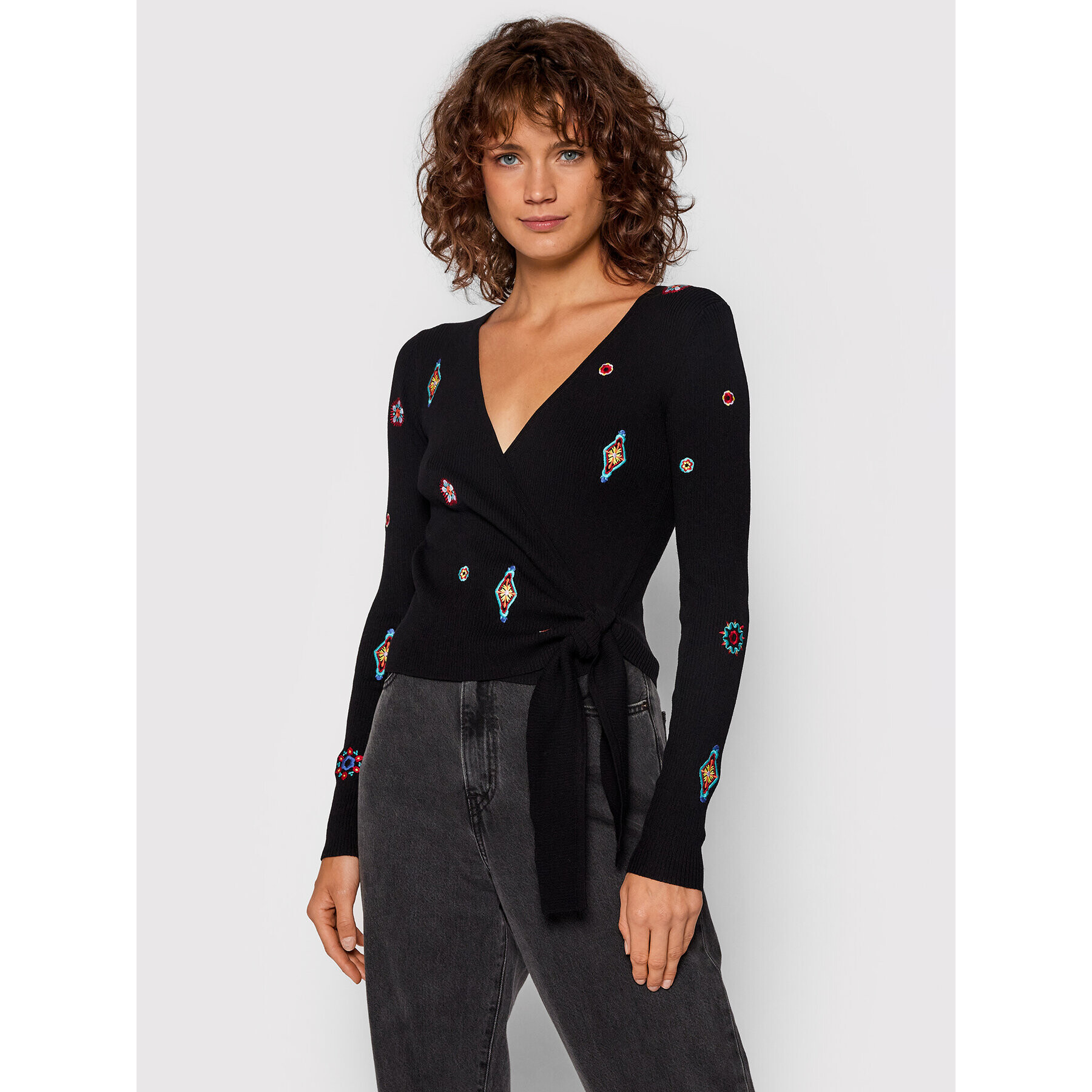 Desigual Пуловер Chicago 21WWJF61 Черен Slim Fit - Pepit.bg