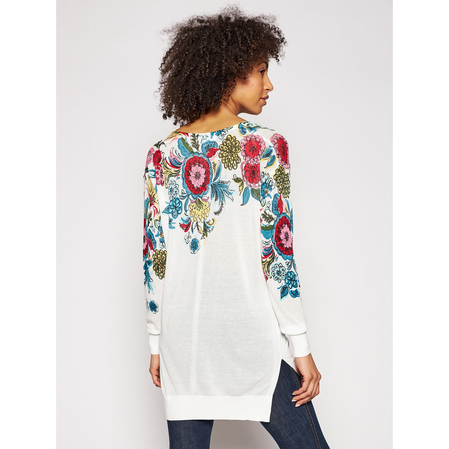 Desigual Пуловер Georgina 21SWJF68 Бял Regular Fit - Pepit.bg
