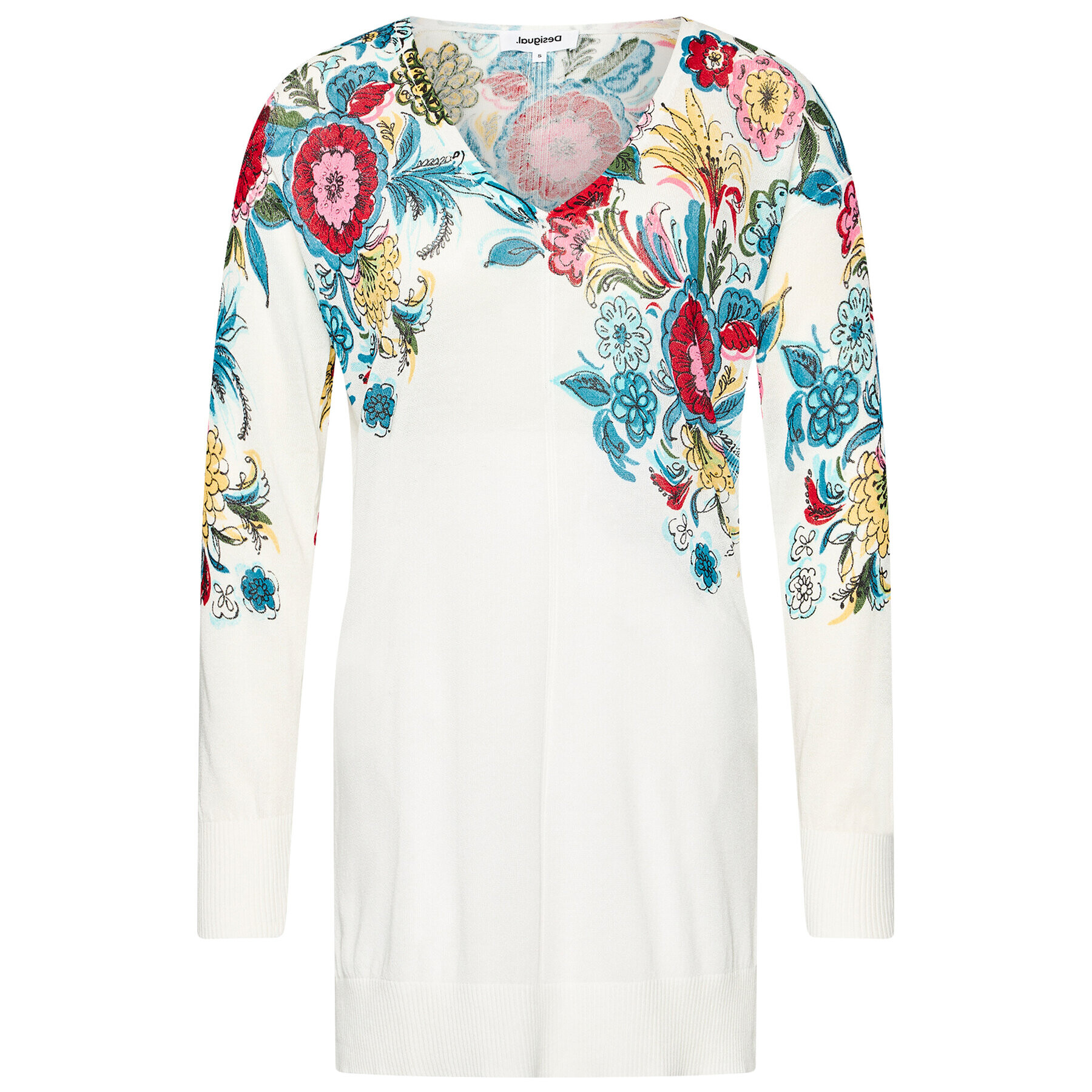 Desigual Пуловер Georgina 21SWJF68 Бял Regular Fit - Pepit.bg