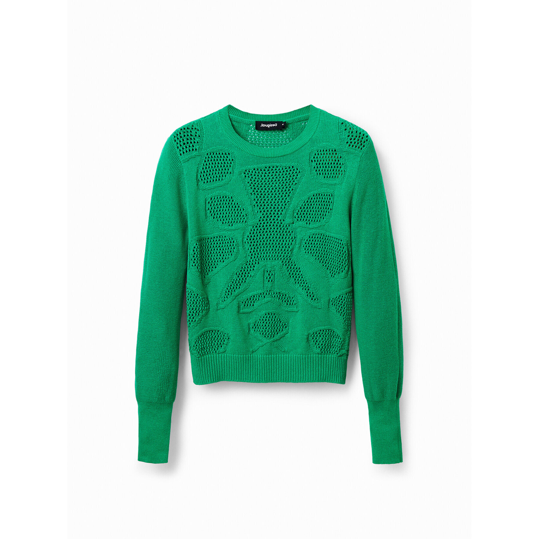 Desigual Пуловер Jerry 23SWJF02 Зелен Regular Fit - Pepit.bg