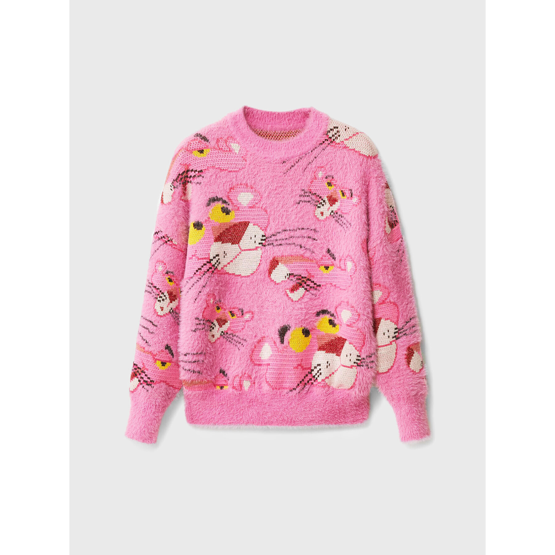 Desigual Пуловер PINK PANTHER 22WWJF59 Розов Oversize - Pepit.bg