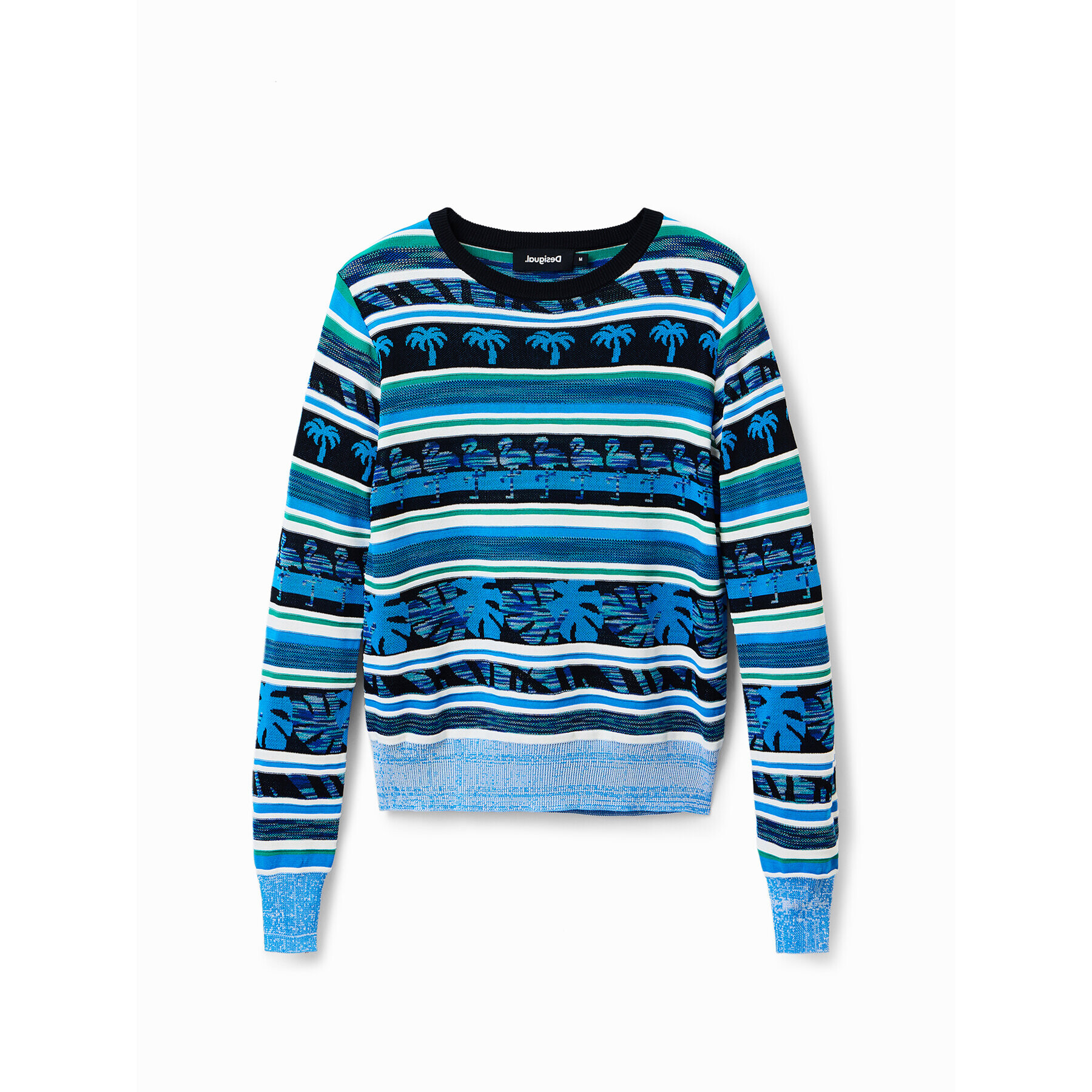 Desigual Пуловер Rainforest 23SWJF27 Син Regular Fit - Pepit.bg