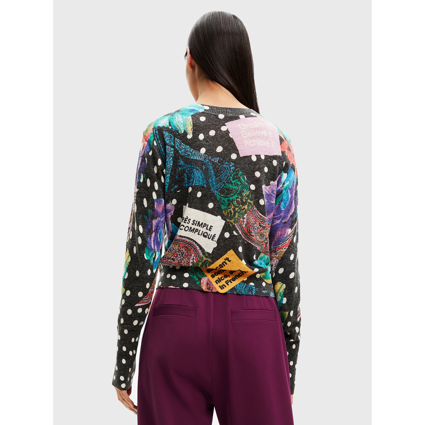 Desigual Пуловер Spice 22WWJFA1 Цветен Regular Fit - Pepit.bg