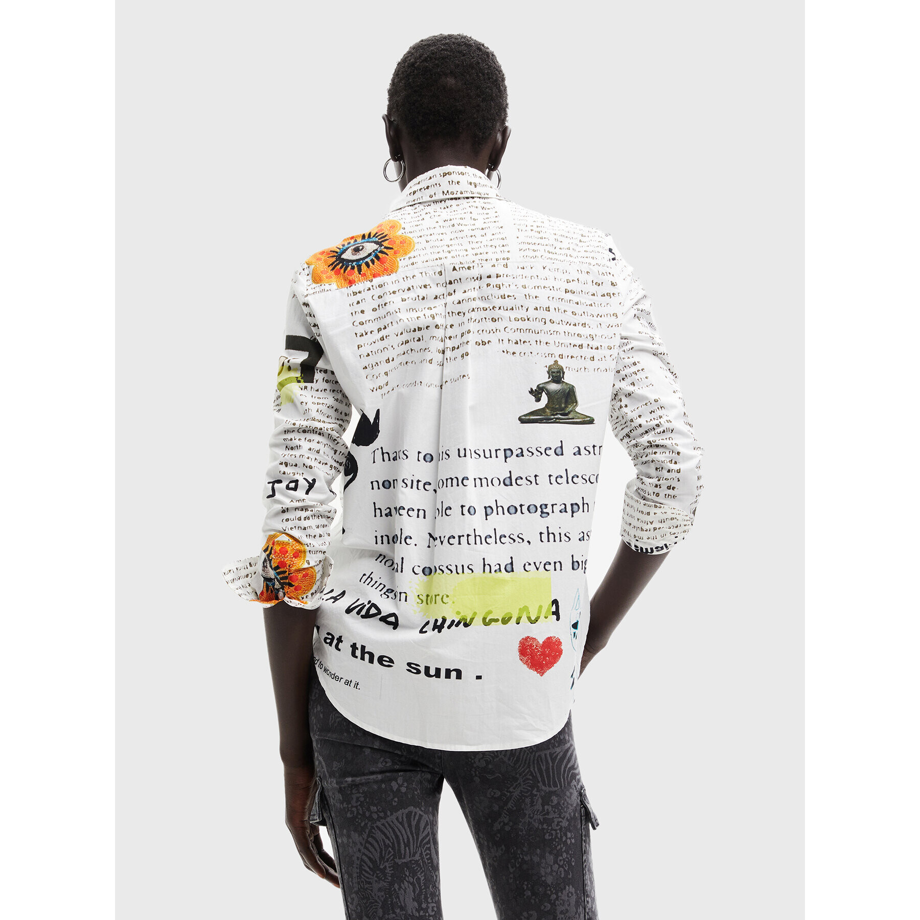 Desigual Риза 22WWCW30 Бял Regular Fit - Pepit.bg