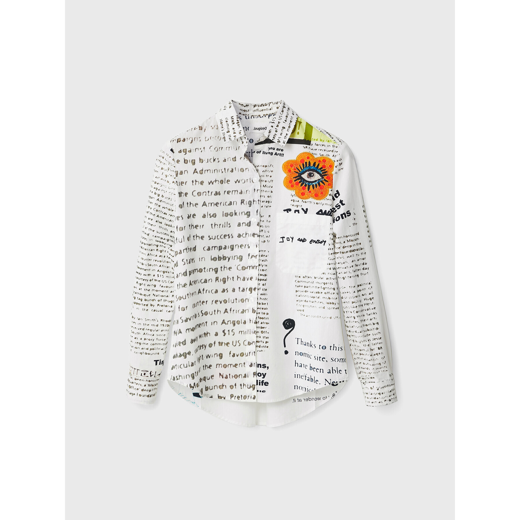 Desigual Риза 22WWCW30 Бял Regular Fit - Pepit.bg