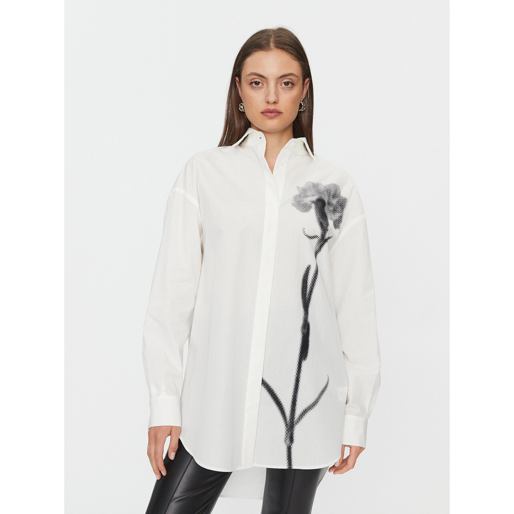 Desigual Риза 23WWCW15 Бял Loose Fit - Pepit.bg
