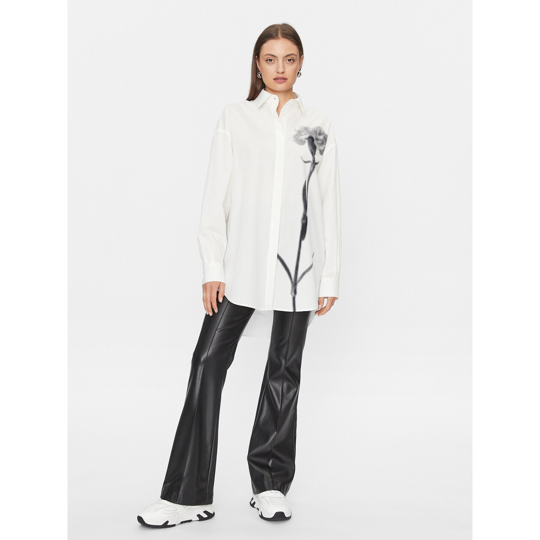 Desigual Риза 23WWCW15 Бял Loose Fit - Pepit.bg