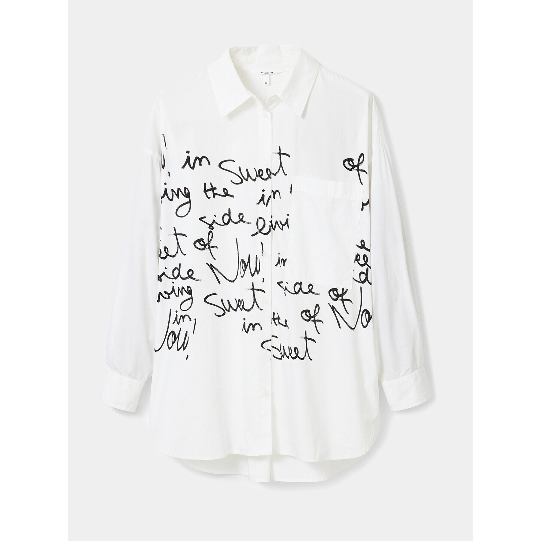 Desigual Риза 23WWCW19 Бял Loose Fit - Pepit.bg