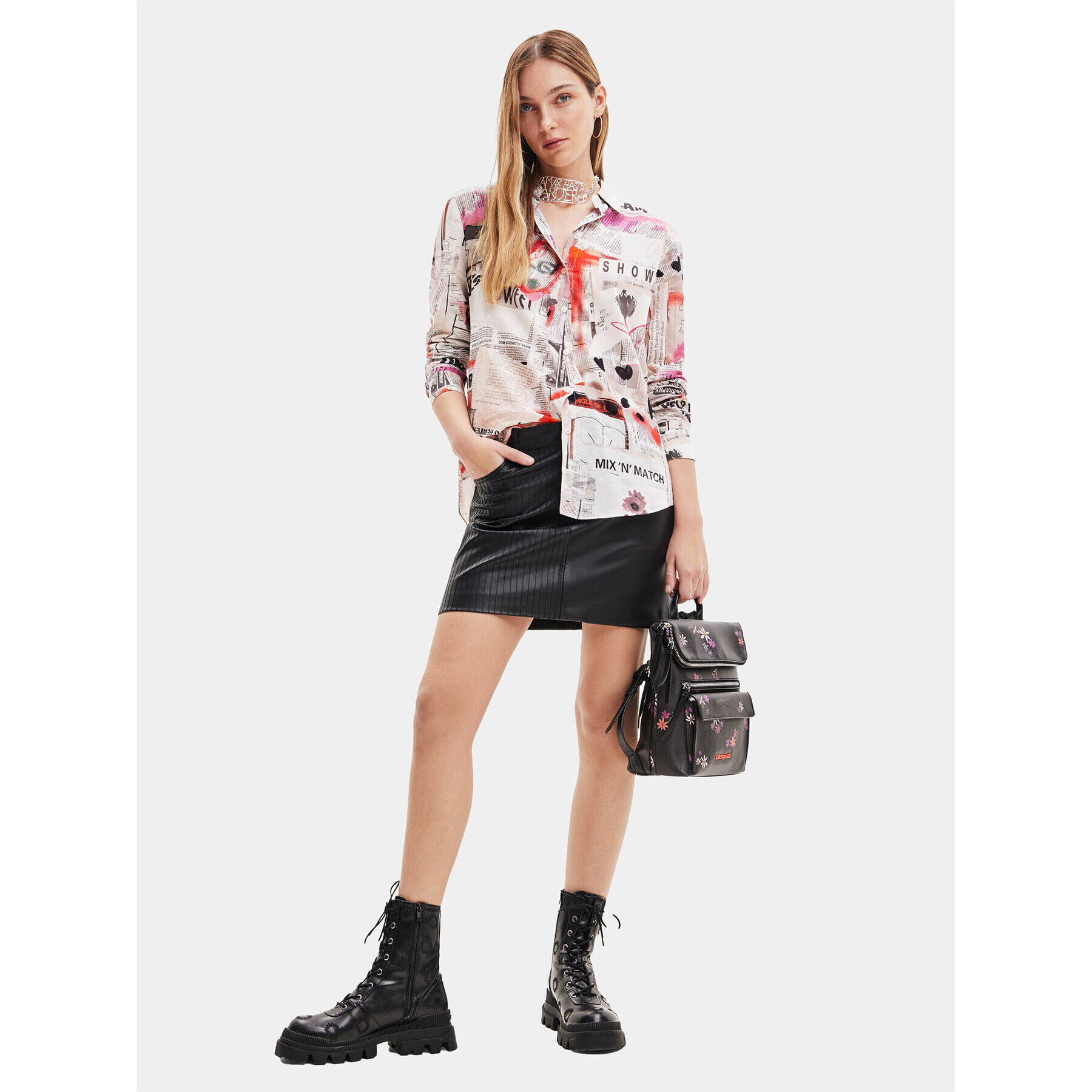 Desigual Риза 23WWCW21 Бял Regular Fit - Pepit.bg