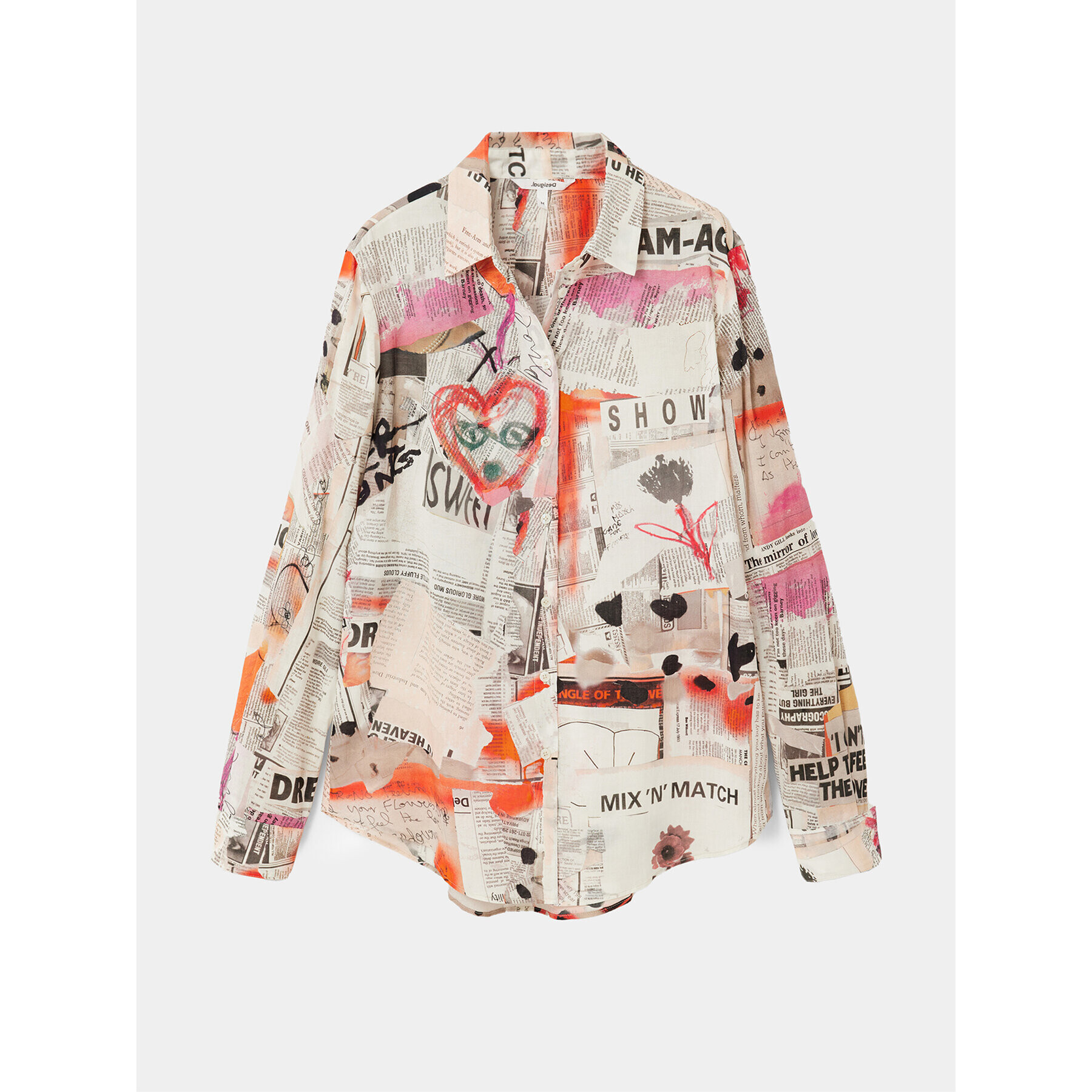 Desigual Риза 23WWCW21 Бял Regular Fit - Pepit.bg