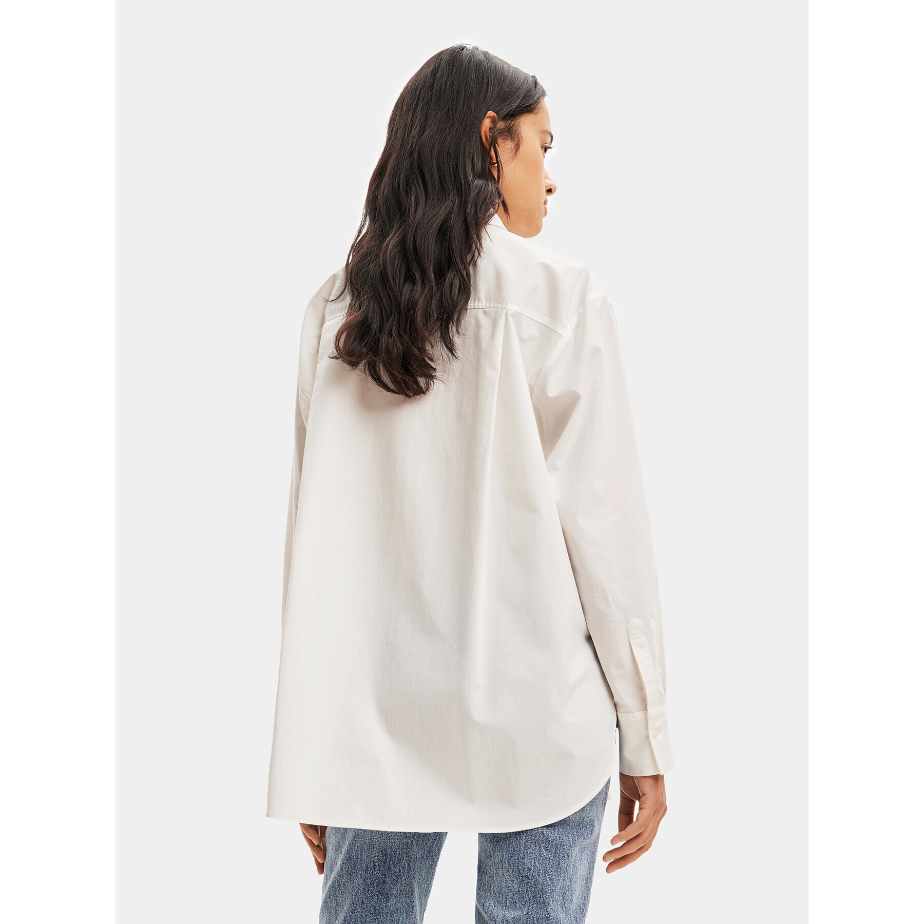 Desigual Риза 23WWCW31 Бял Oversize - Pepit.bg