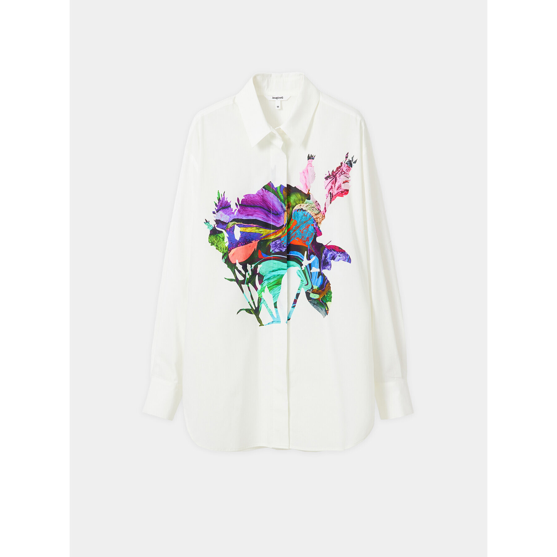 Desigual Риза 23WWCW31 Бял Oversize - Pepit.bg