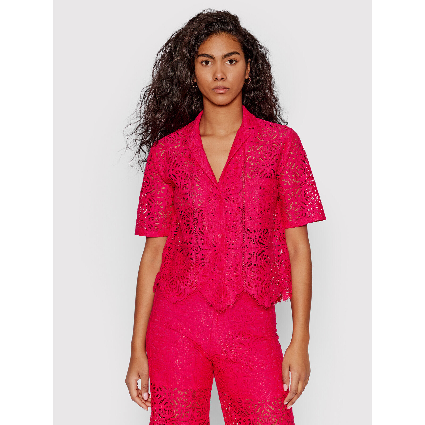 Desigual Риза Austin 22SWCW17 Розов Regular Fit - Pepit.bg