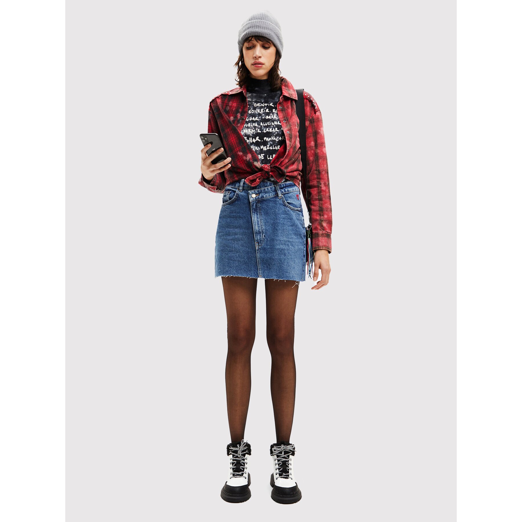 Desigual Риза Eda 22WWCW10 Червен Regular Fit - Pepit.bg