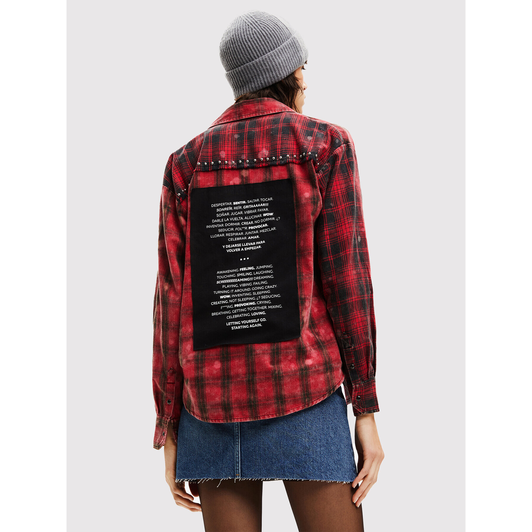Desigual Риза Eda 22WWCW10 Червен Regular Fit - Pepit.bg