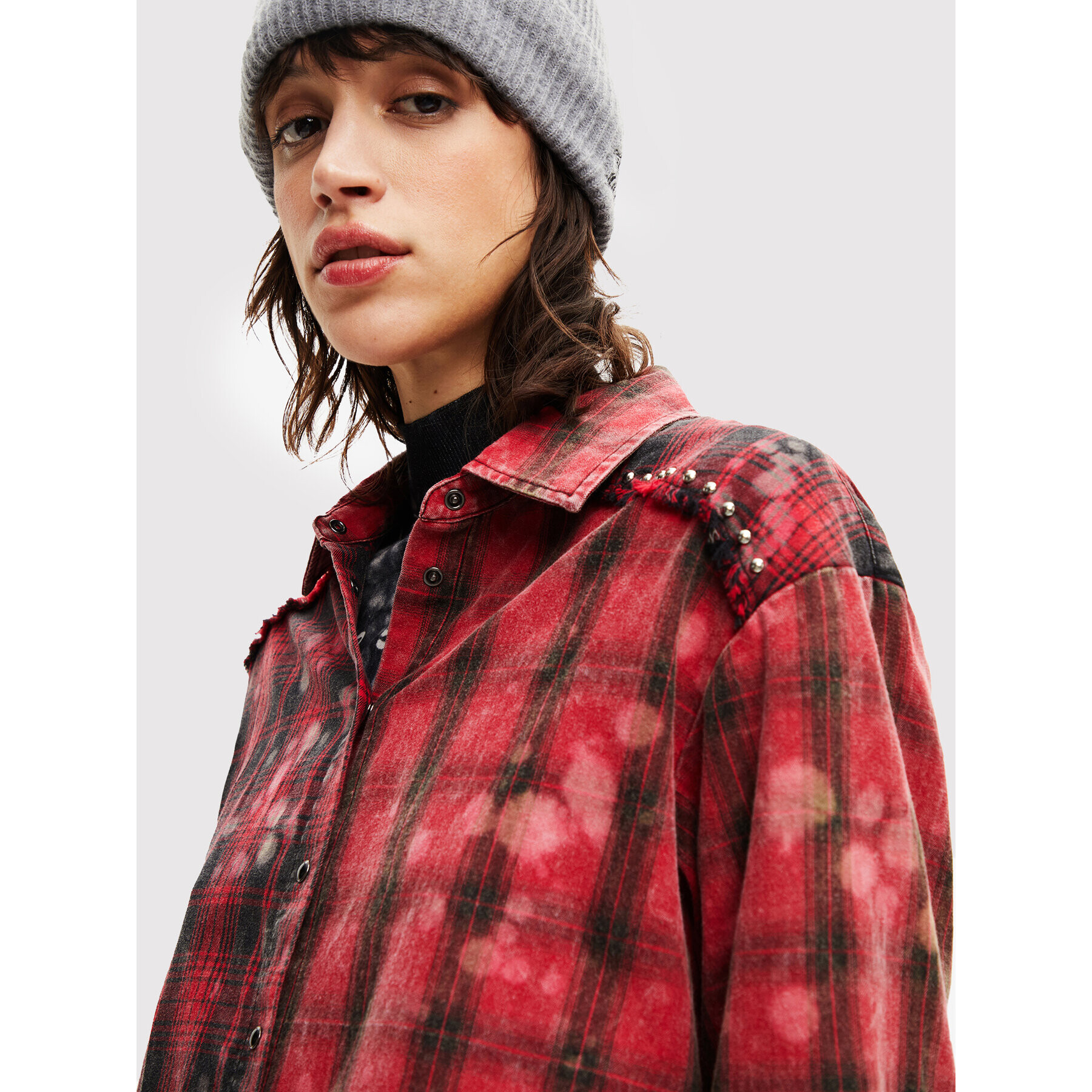 Desigual Риза Eda 22WWCW10 Червен Regular Fit - Pepit.bg