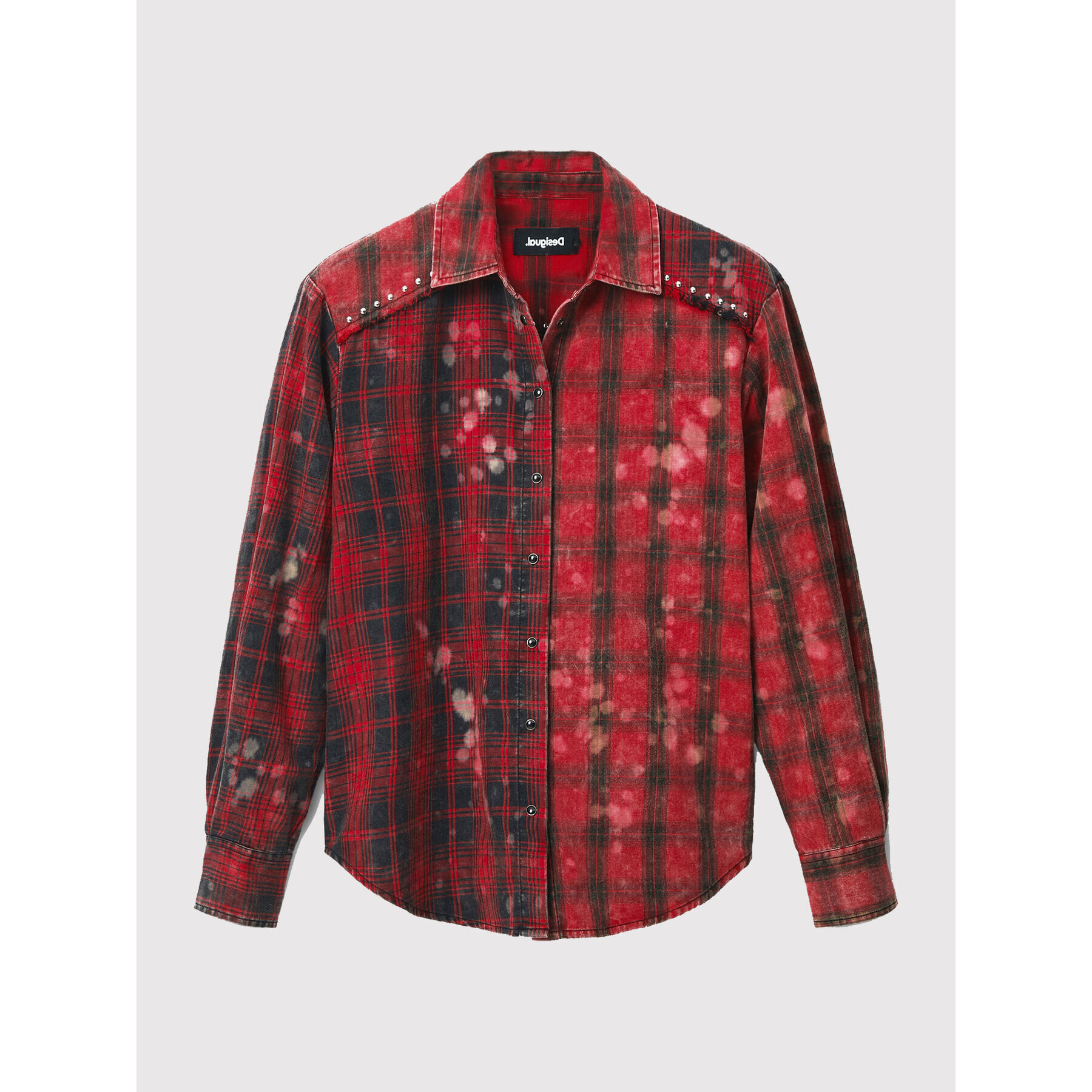 Desigual Риза Eda 22WWCW10 Червен Regular Fit - Pepit.bg