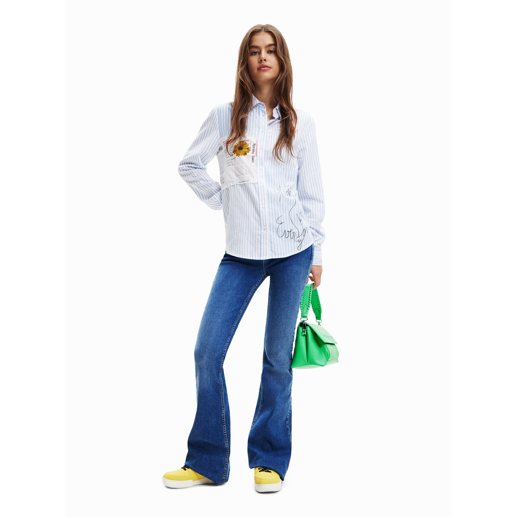 Desigual Риза Hamburgo 23SWCW43 Син Regular Fit - Pepit.bg