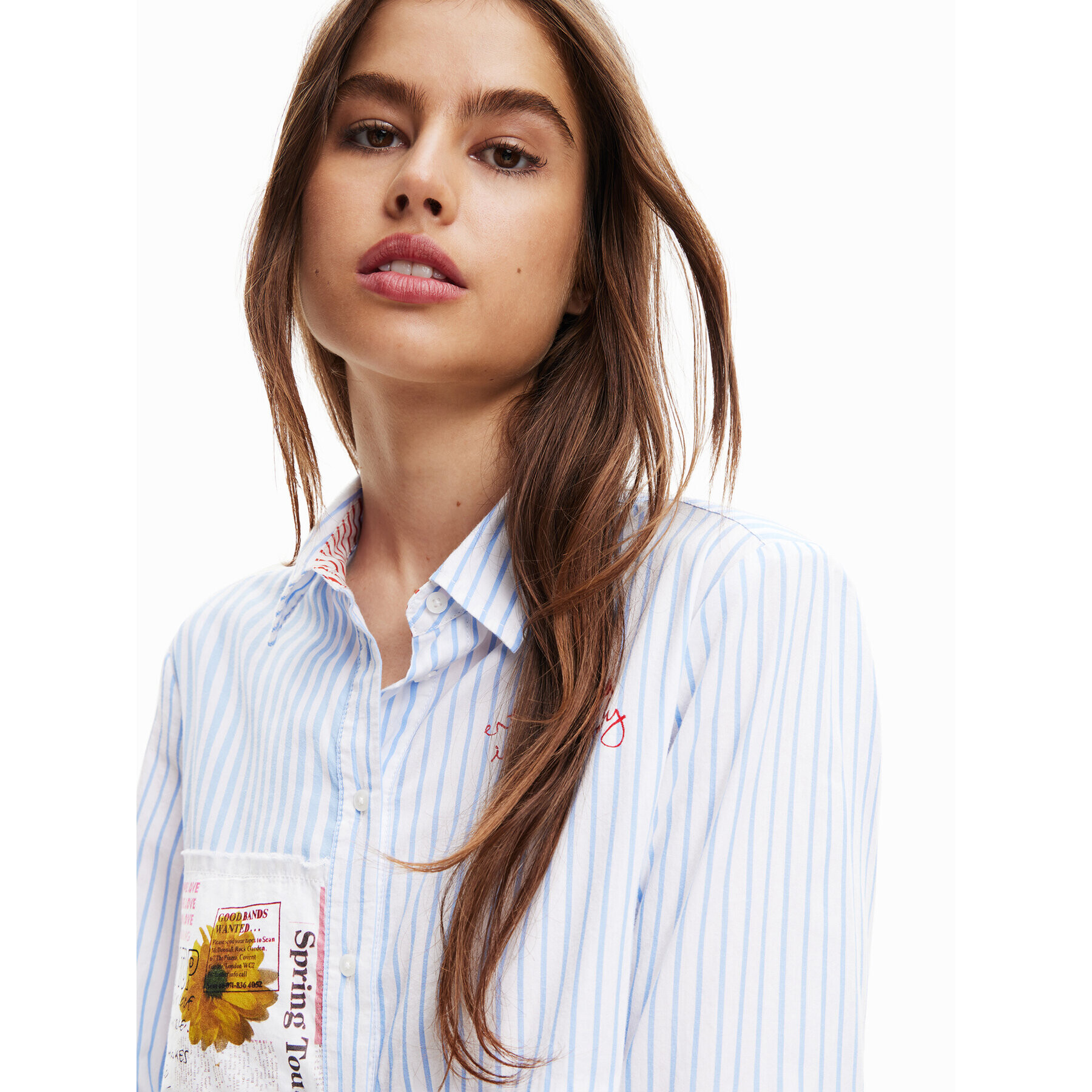 Desigual Риза Hamburgo 23SWCW43 Син Regular Fit - Pepit.bg
