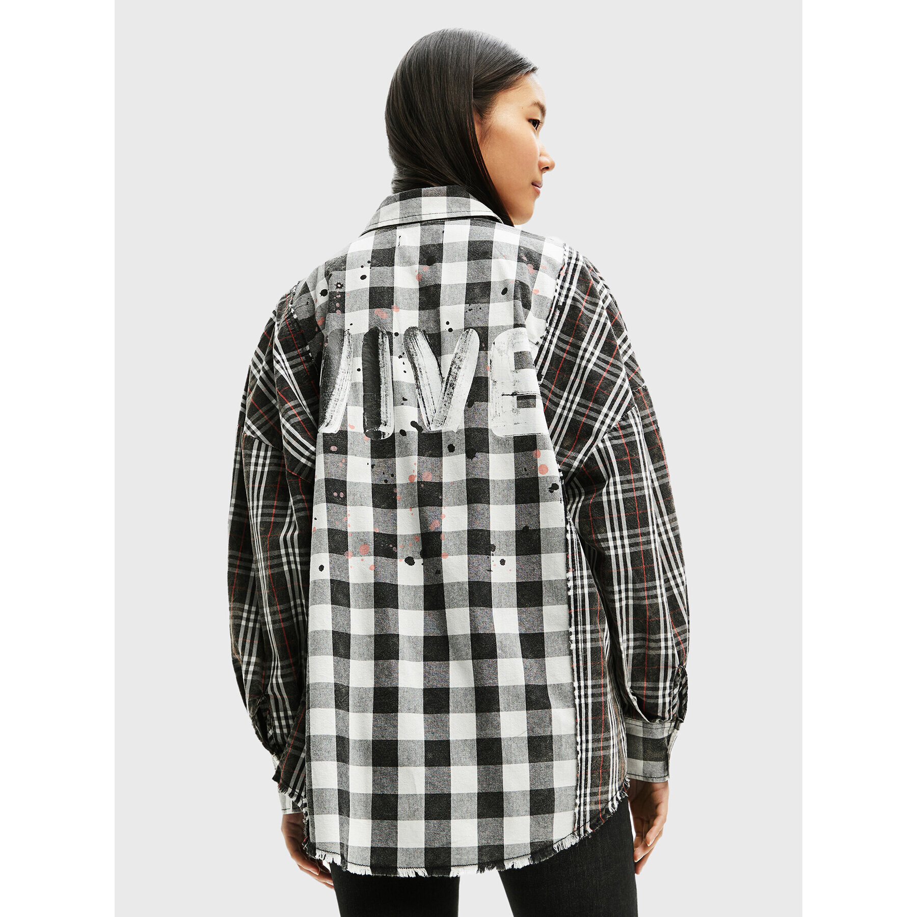 Desigual Риза Kate 22WWCW14 Сив Oversize - Pepit.bg
