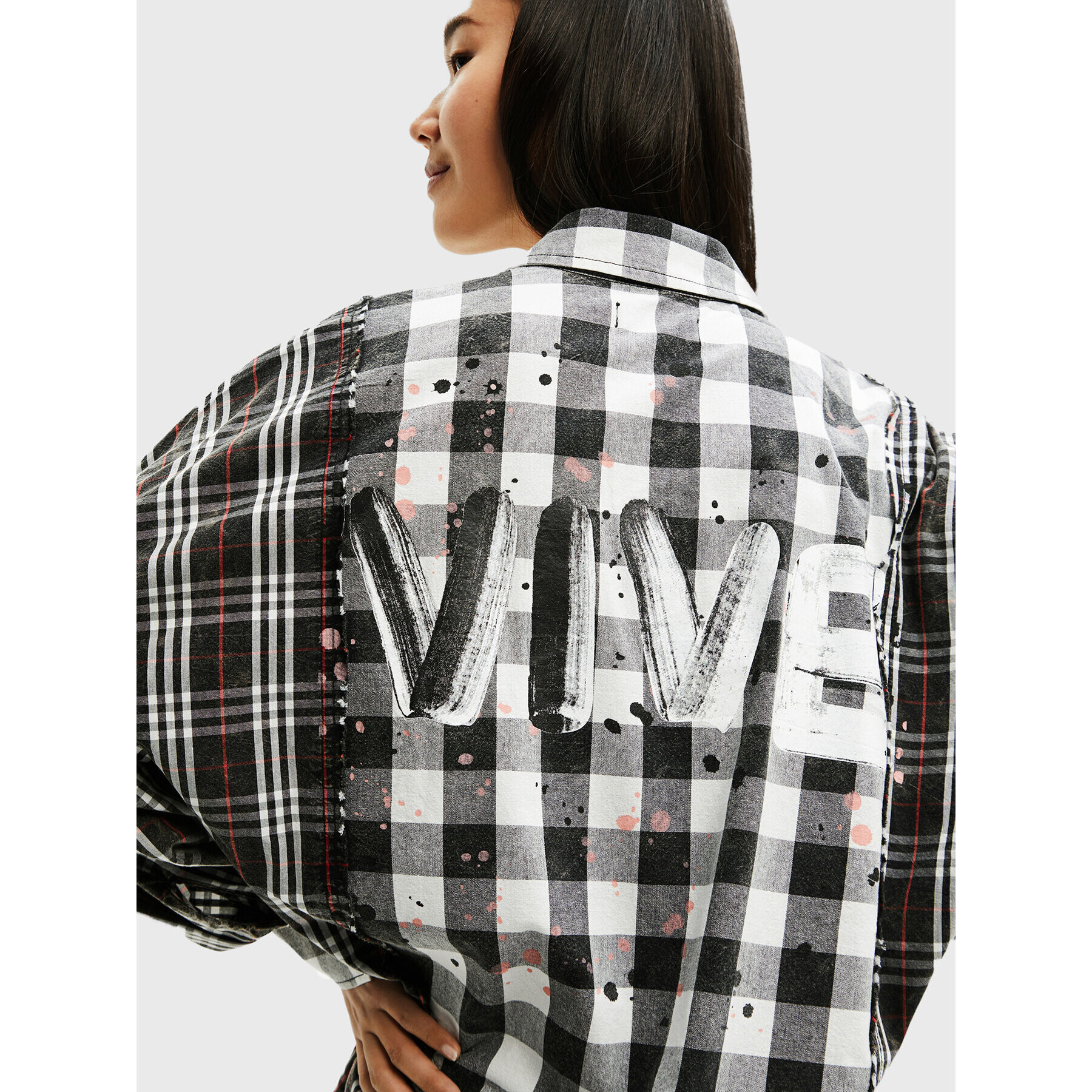 Desigual Риза Kate 22WWCW14 Сив Oversize - Pepit.bg