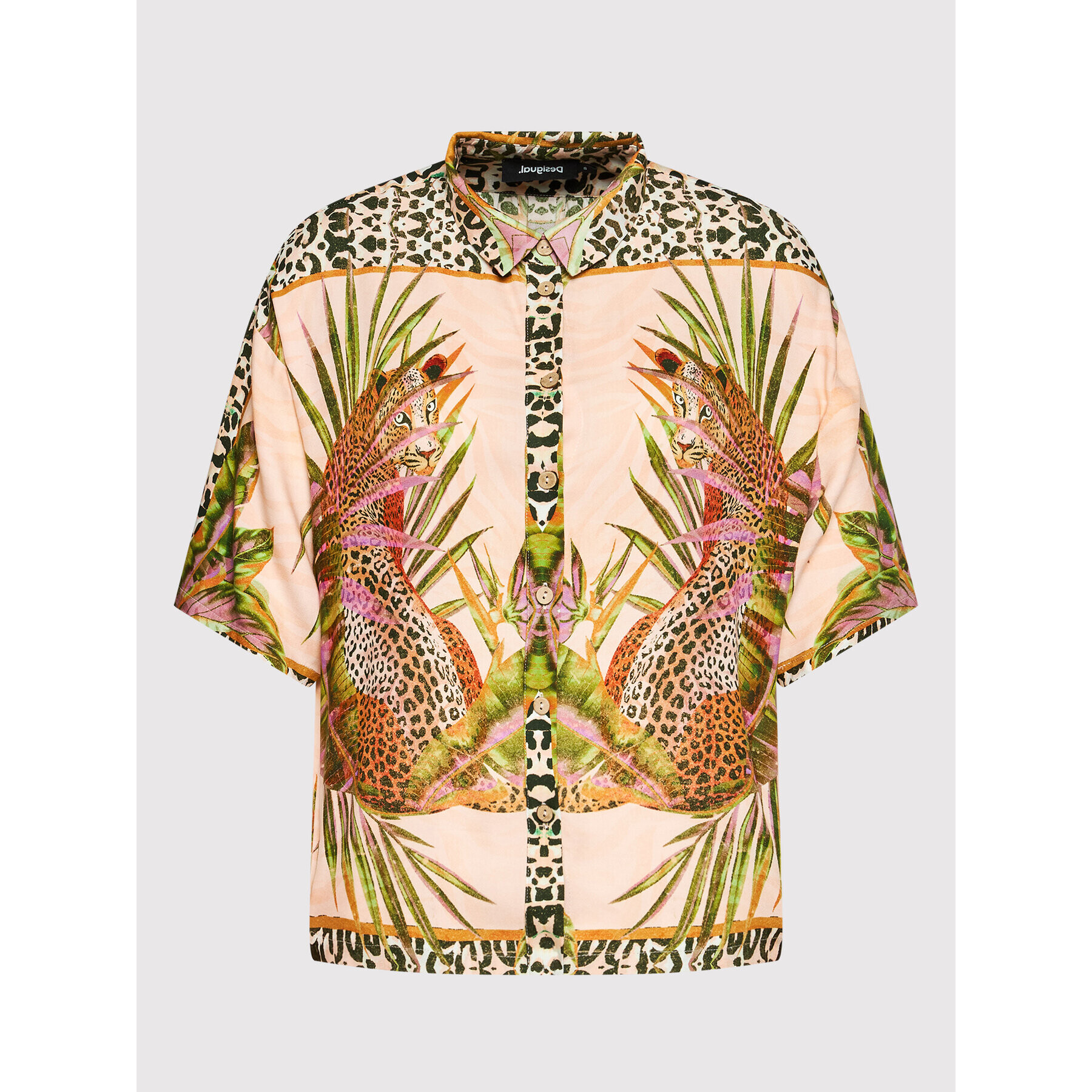 Desigual Риза Lions 22SWCW33 Розов Regular Fit - Pepit.bg